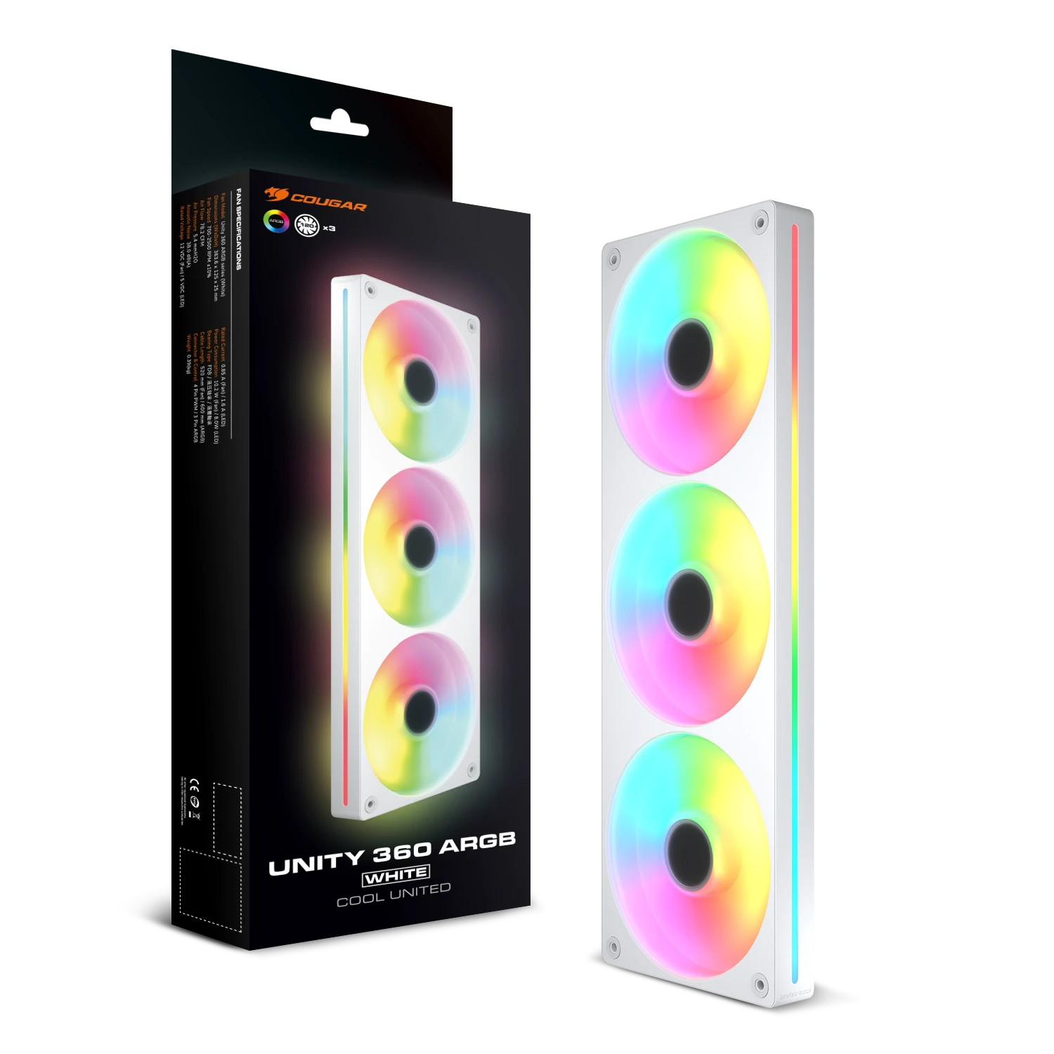 COUGAR Forward-Lüfter Unity360-FB,360 ARGB PWM, weiß
