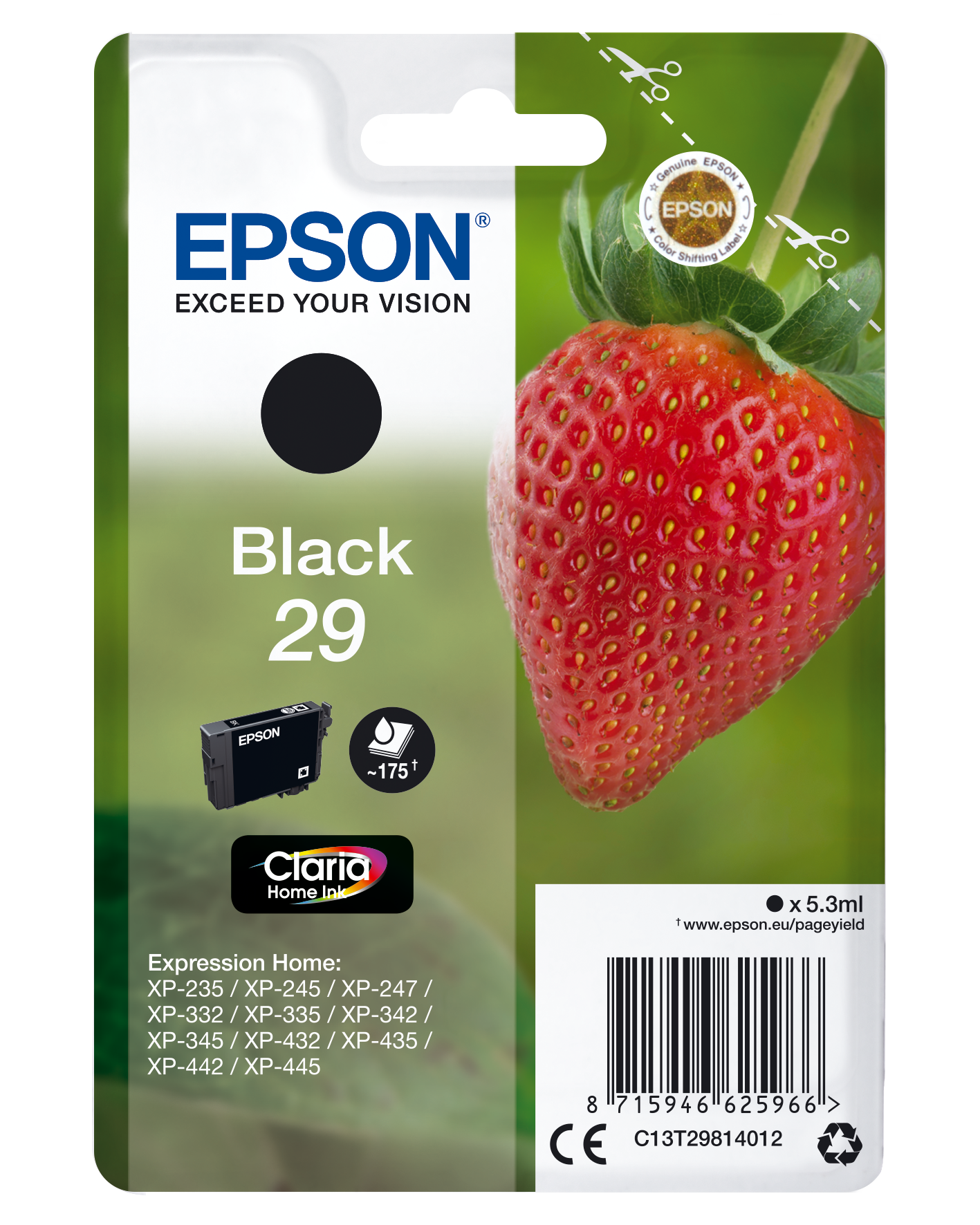 EPSON 29 / T2981 (Erdbeere) schwarz Druckerpatrone