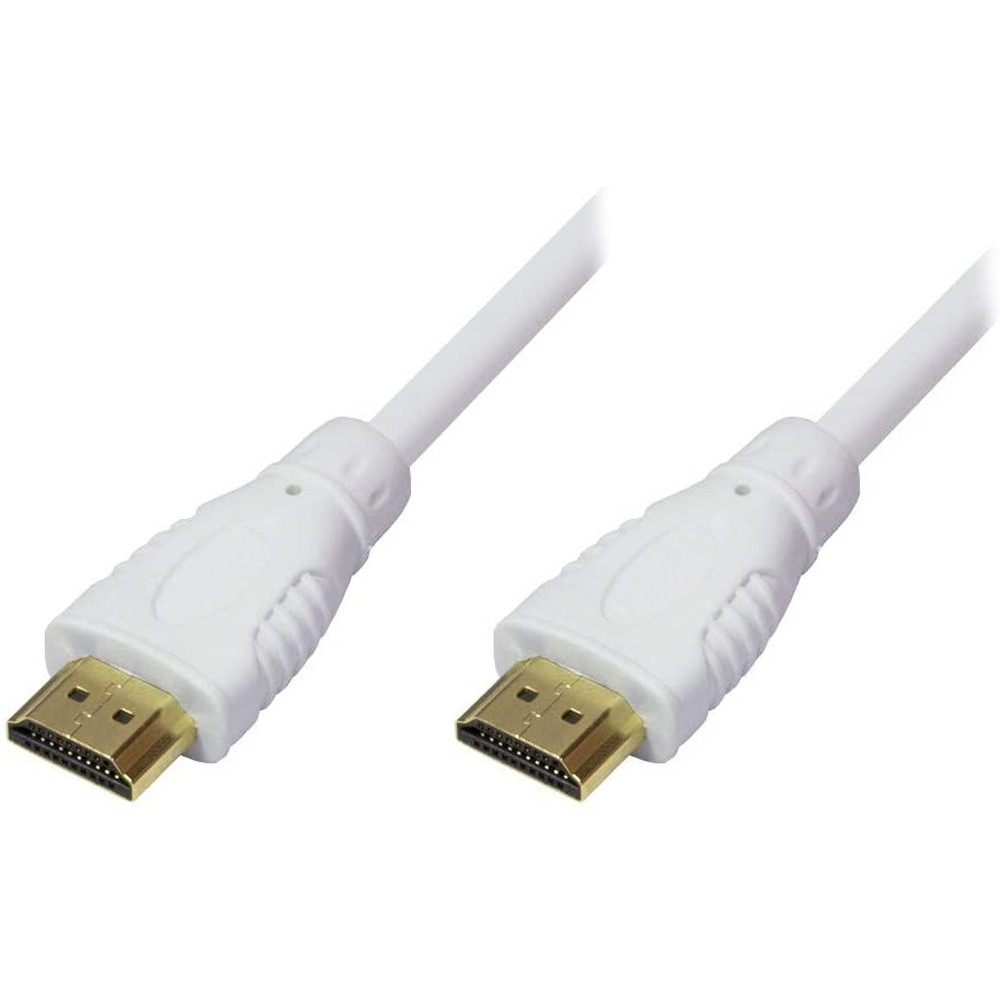 Techly HDMI High Speed Kabel mit Ethernet, M/M, 0.5m, weiß