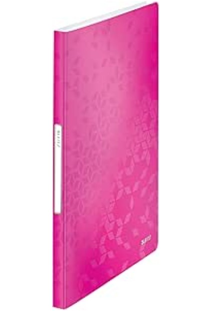 LEITZ WOW Sichtbuch DIN A4, 40 Hüllen pink-metallic, 1 St.