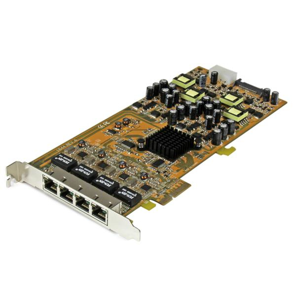STARTECH.COM 4 Port Gigabit Power over Ethernet PCI Express Netzwerkkarte - PSE / PoE PCIe NIC - 4-fach (Quad) PCI-e Karte
