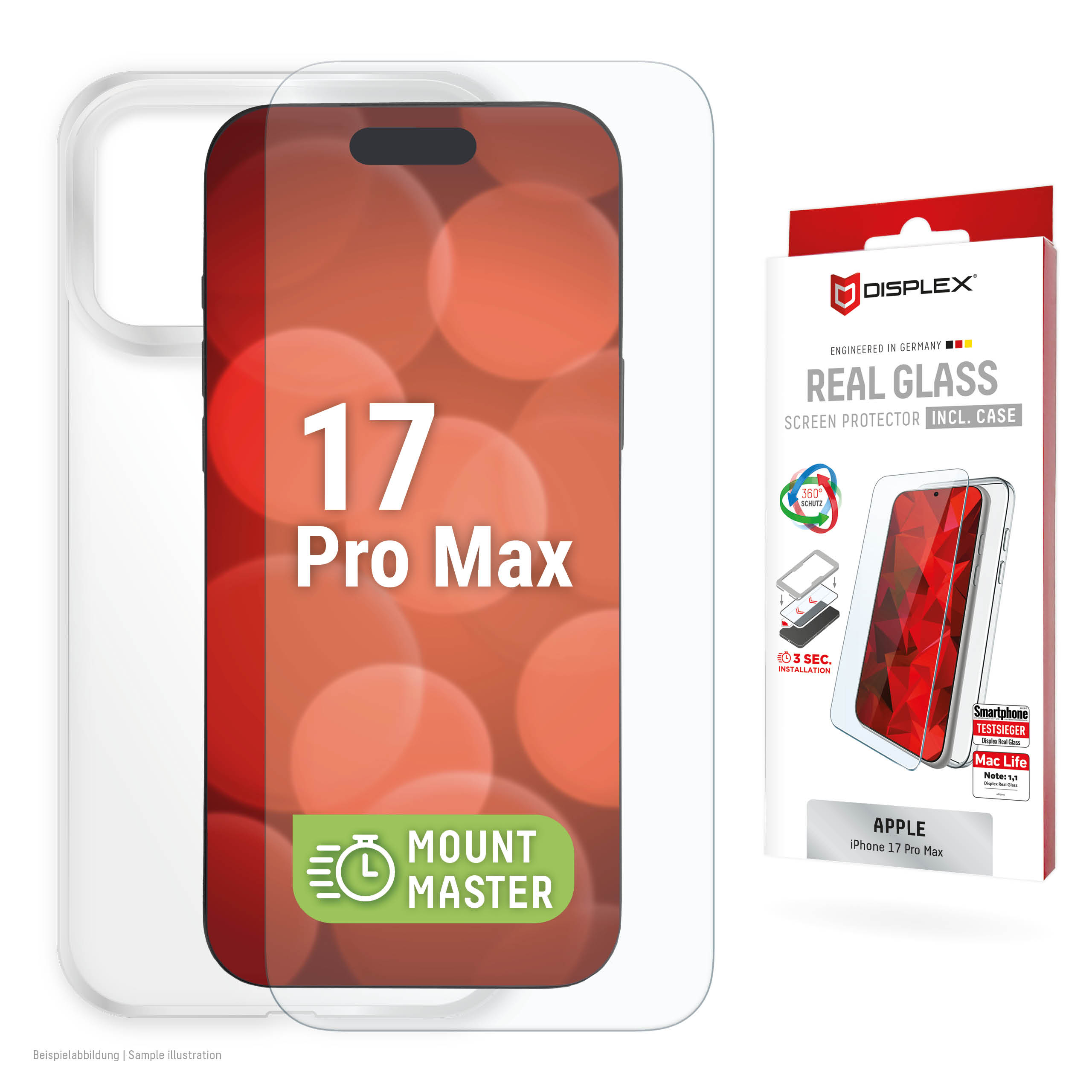 DISPLEX Real Glass MM+Case Apple iPhone 17 Pro Max