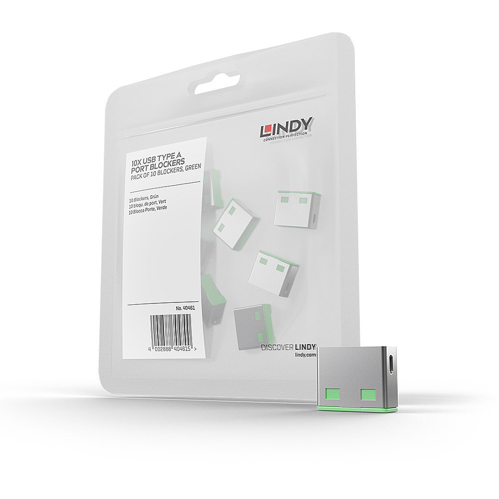 LINDY USB Typ A Portschlösser 10xGrün Erweiterung für 40451