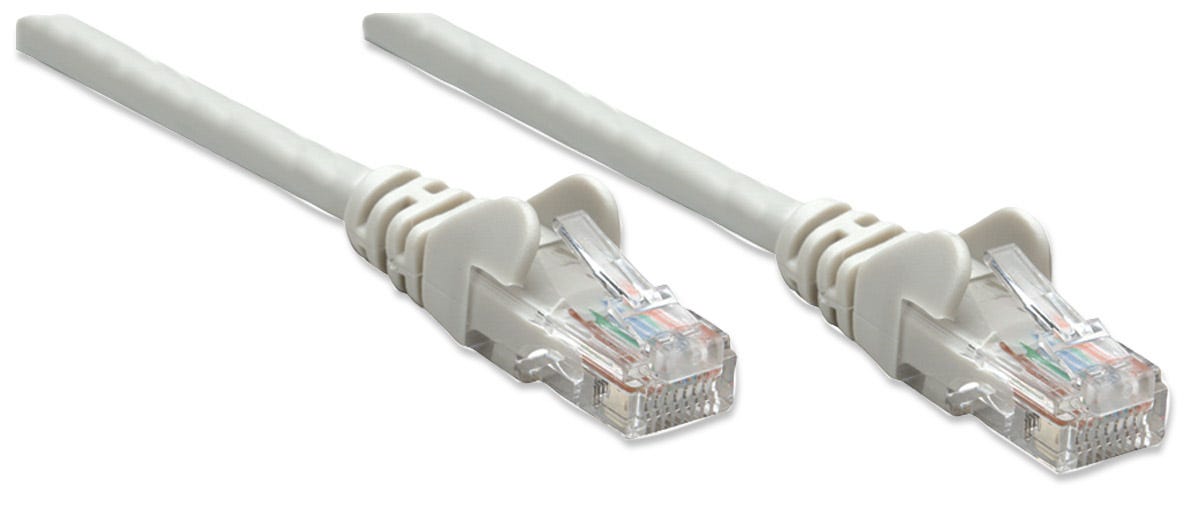 INTELLINET Patchkabel RJ45 U/UTP Cat6 15m Hebelschutz grau