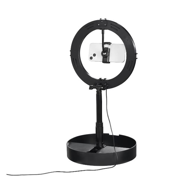 hama SpotLight FoldUp 102 II LED Ringlicht mit Stativ schwarz 10,4 Watt