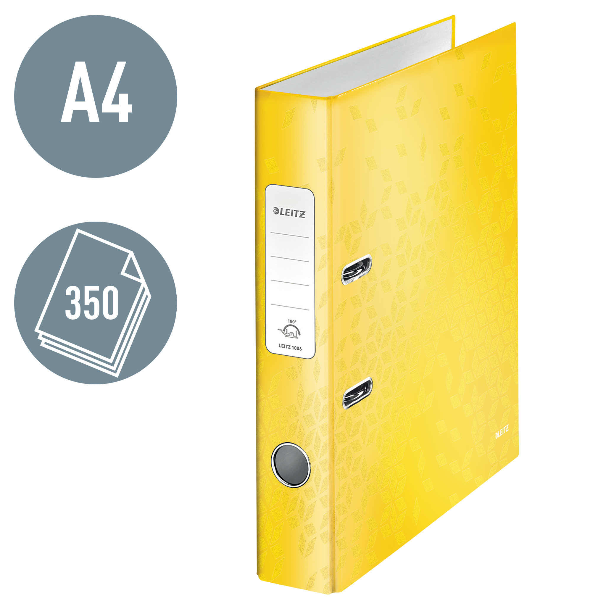 LEITZ Ordner gelb Karton 5,0 cm DIN A4, 1 St.