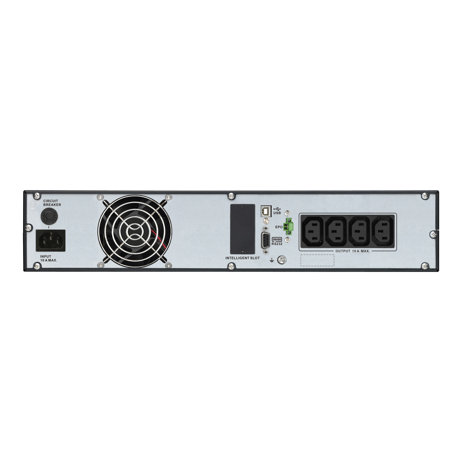 APC Easy UPS On-Line UPS Rack AC 220/230/240V 1800Watt 2000VA 1-phase lead acid USB serial oc 4 PFC 2U Europe BK RAL 7010