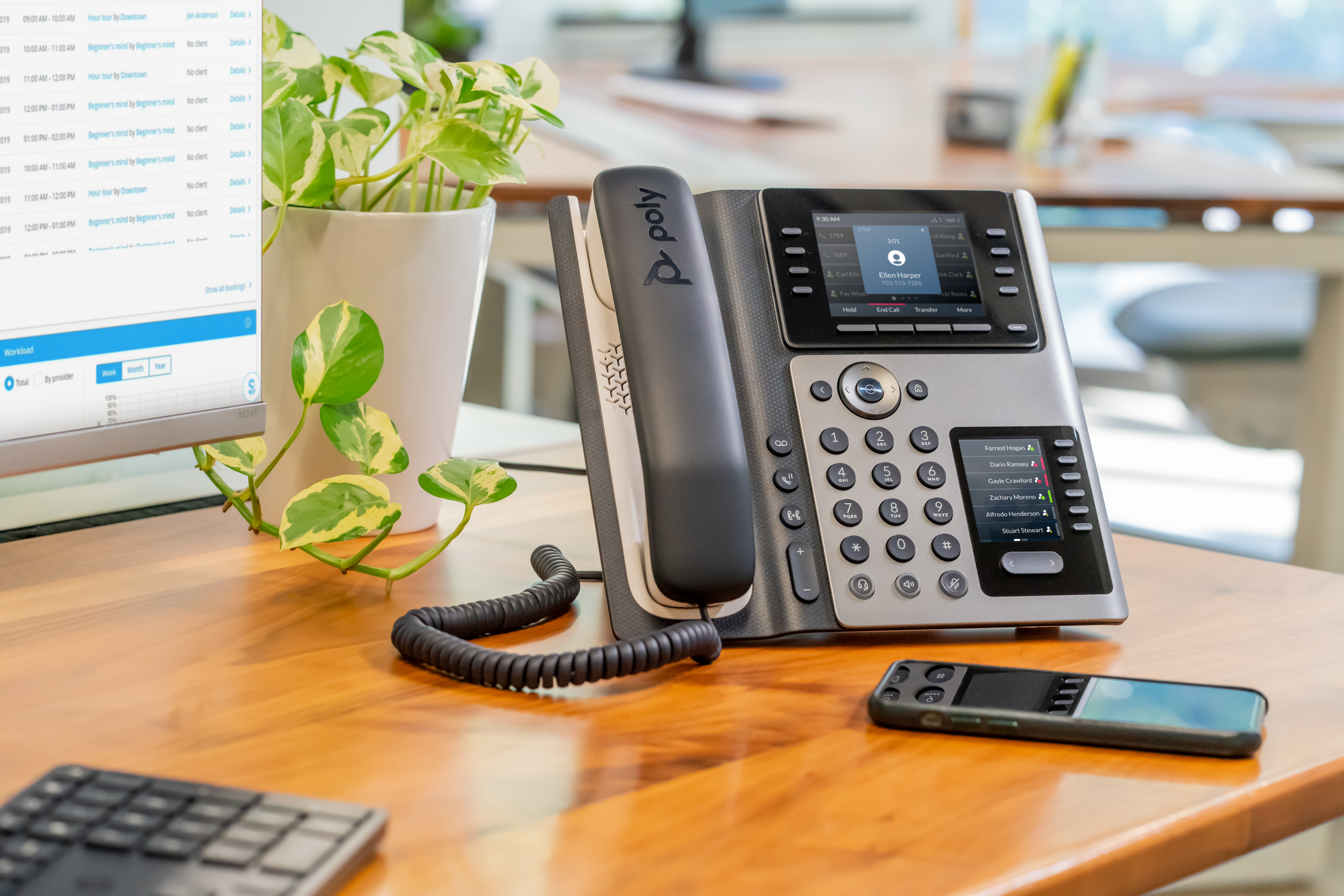 POLY EDGE E450 IP PHONE AND POE-ENABLED