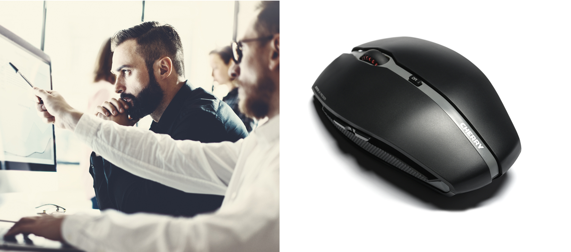 CHERRY GENTIX 4K Maus kabelgebunden schwarz, grau