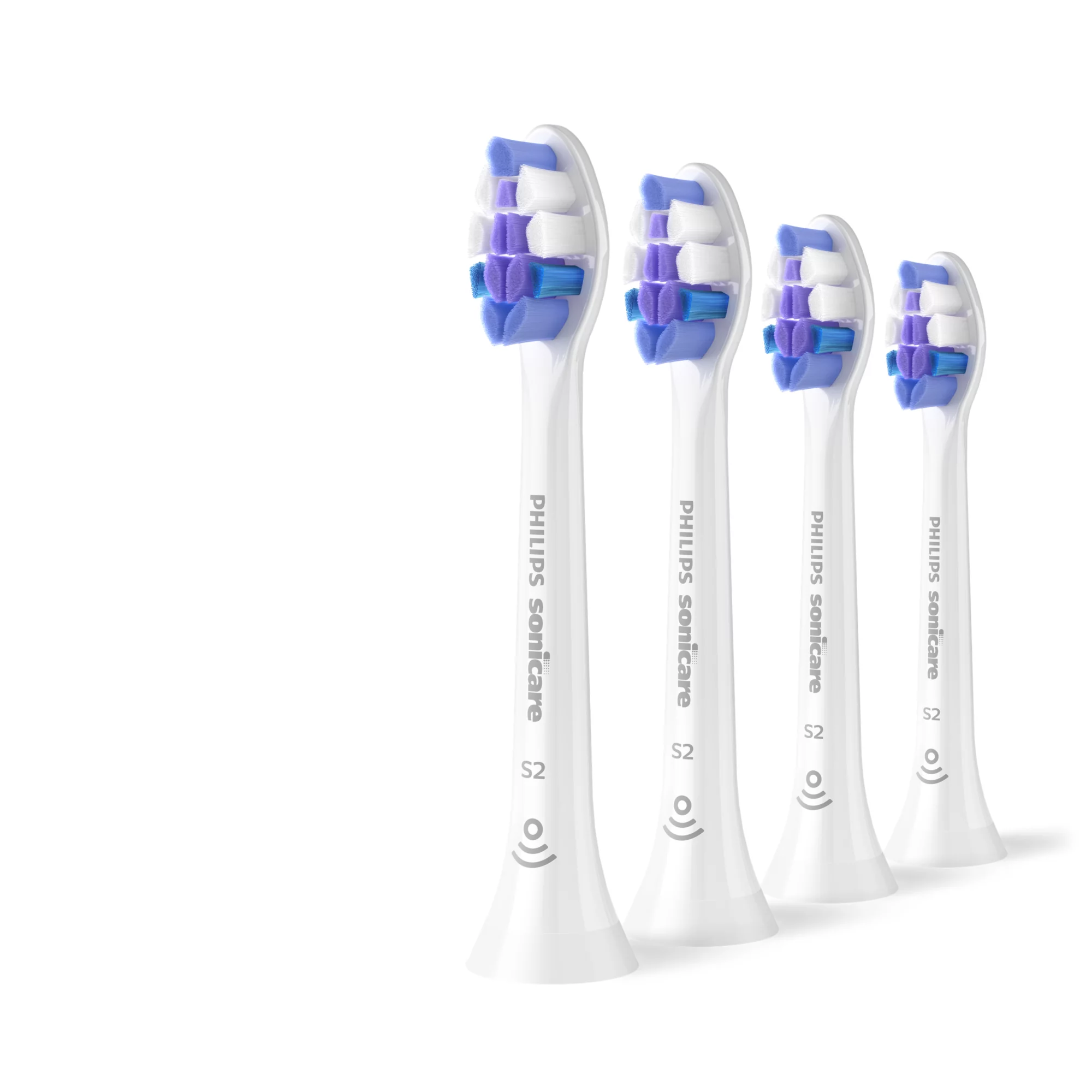 Philips HX6054/87 Sonicare S2 Sensitive Ersatzbürstenköpfe 4er-Pack, weiß