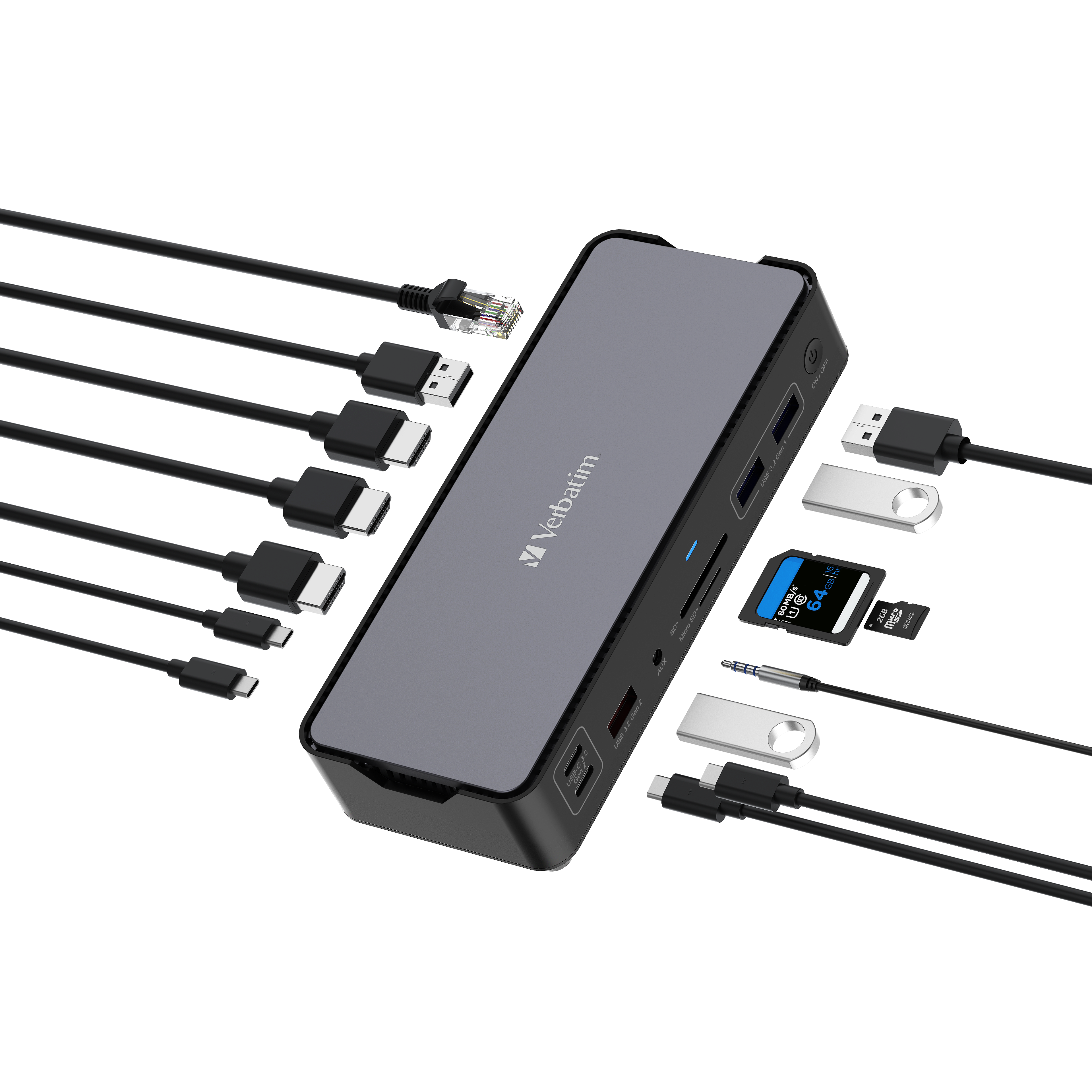 Verbatim USB-C Pro Docking Station 15 Port CDS-15