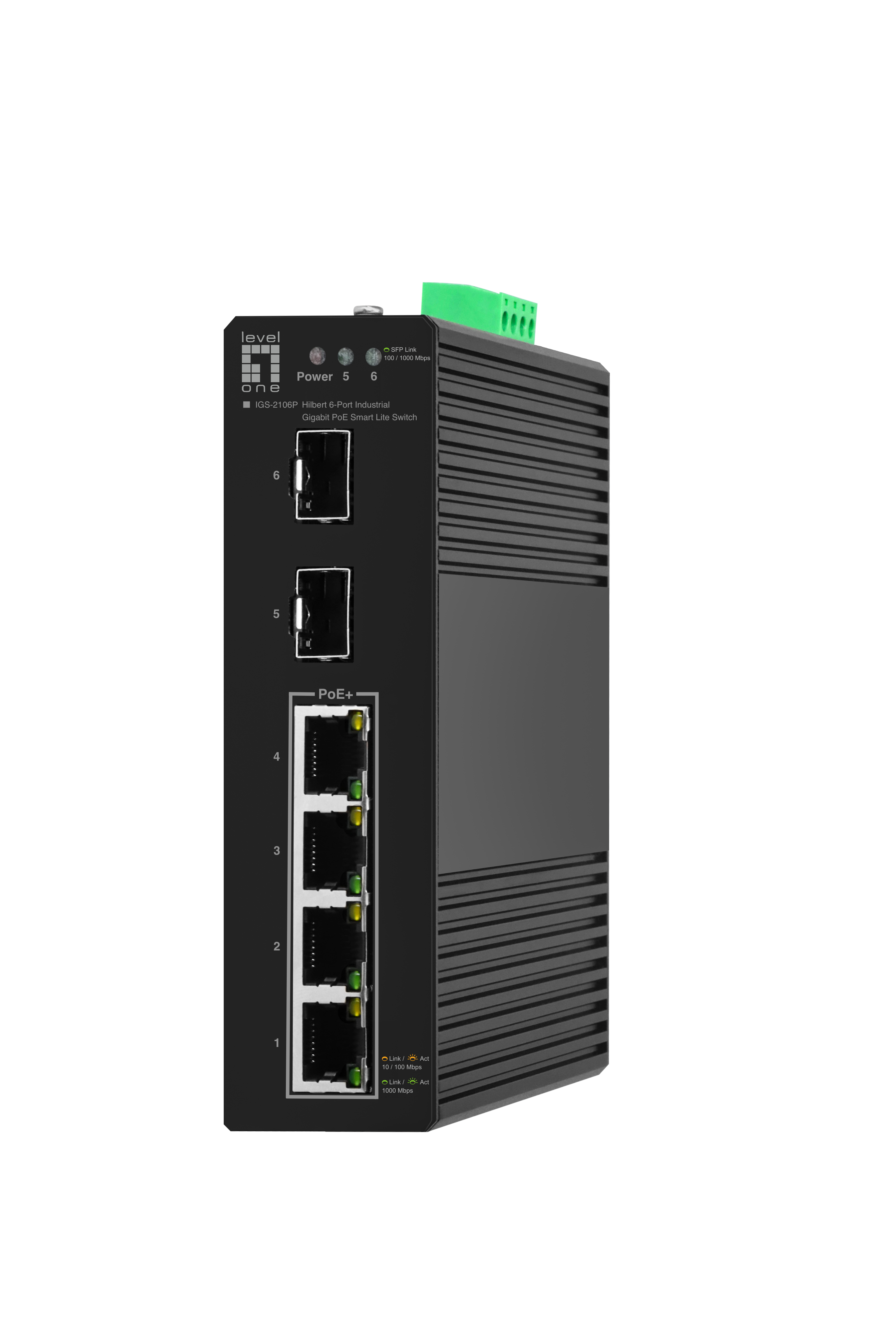 LevelOne PoE+Switch 4xGE PoE/2xSFP 60W Hilbert SL managed