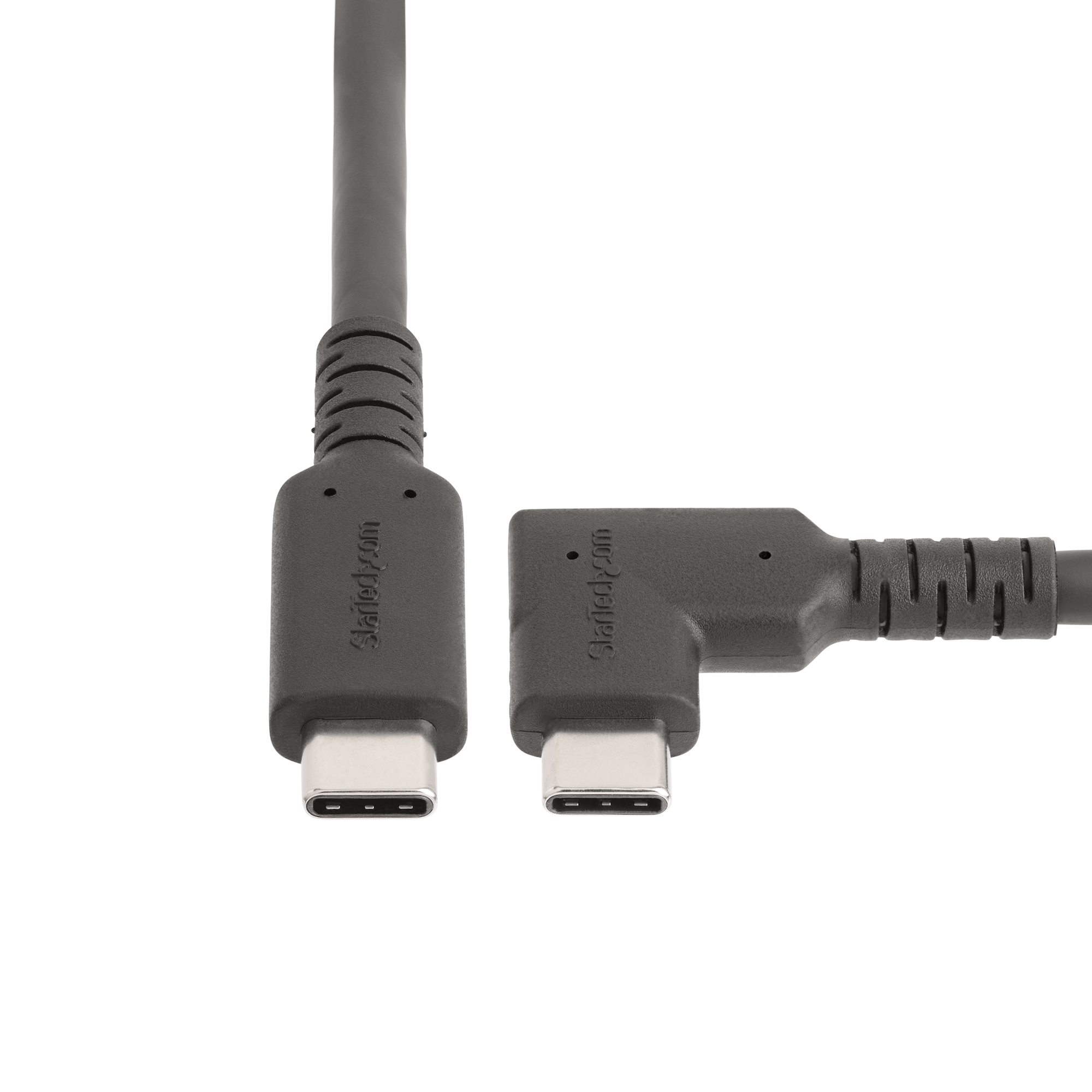 STARTECH.COM 1m USB-C Kabel Gewinkelt 10Gbit/s USB C auf USB C Datenkabel/Monitor/Docking Station Kabel 4K 100W 90 Grad Winkelstecke