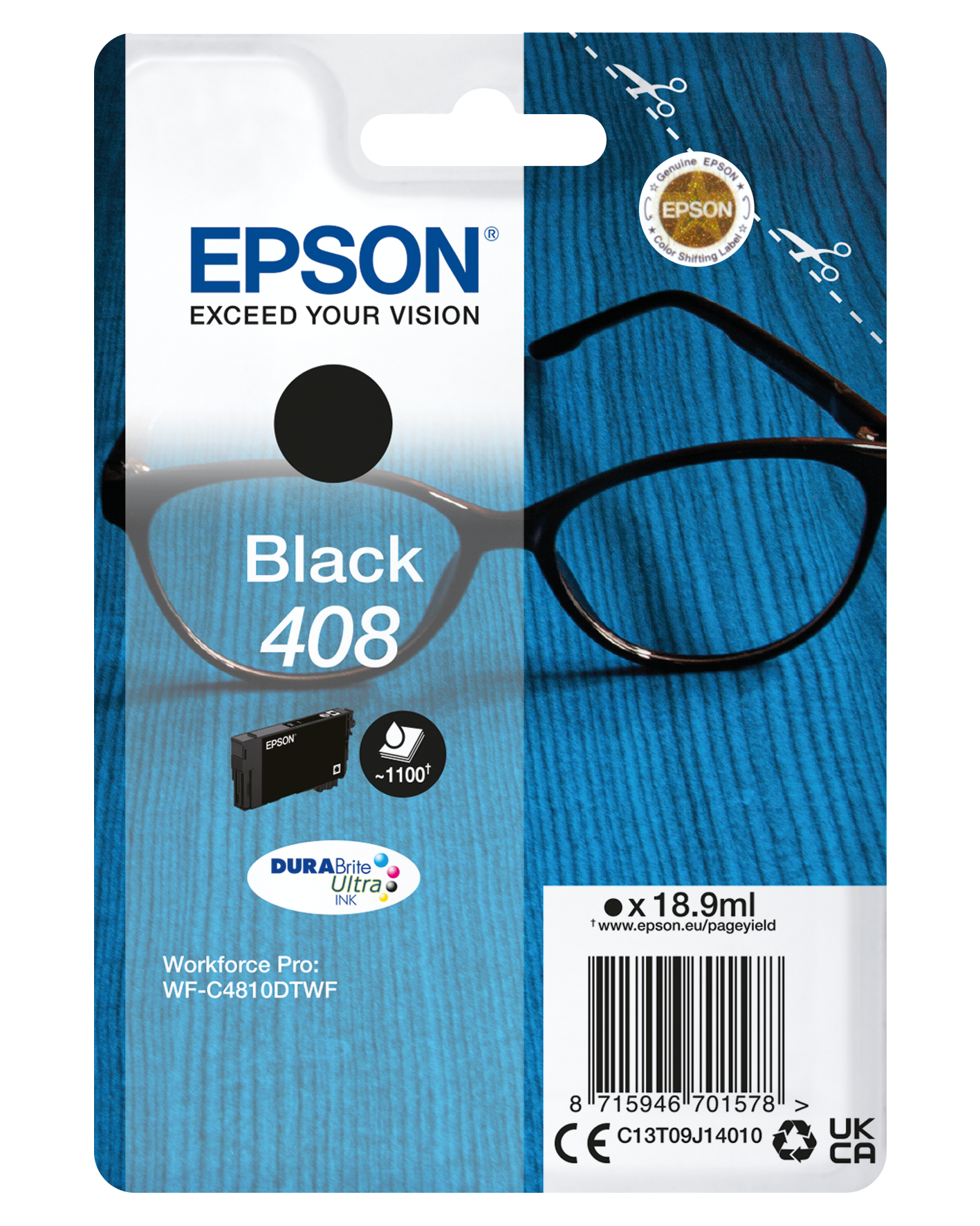 EPSON 408/T09J1 (Brille) schwarz Druckerpatrone