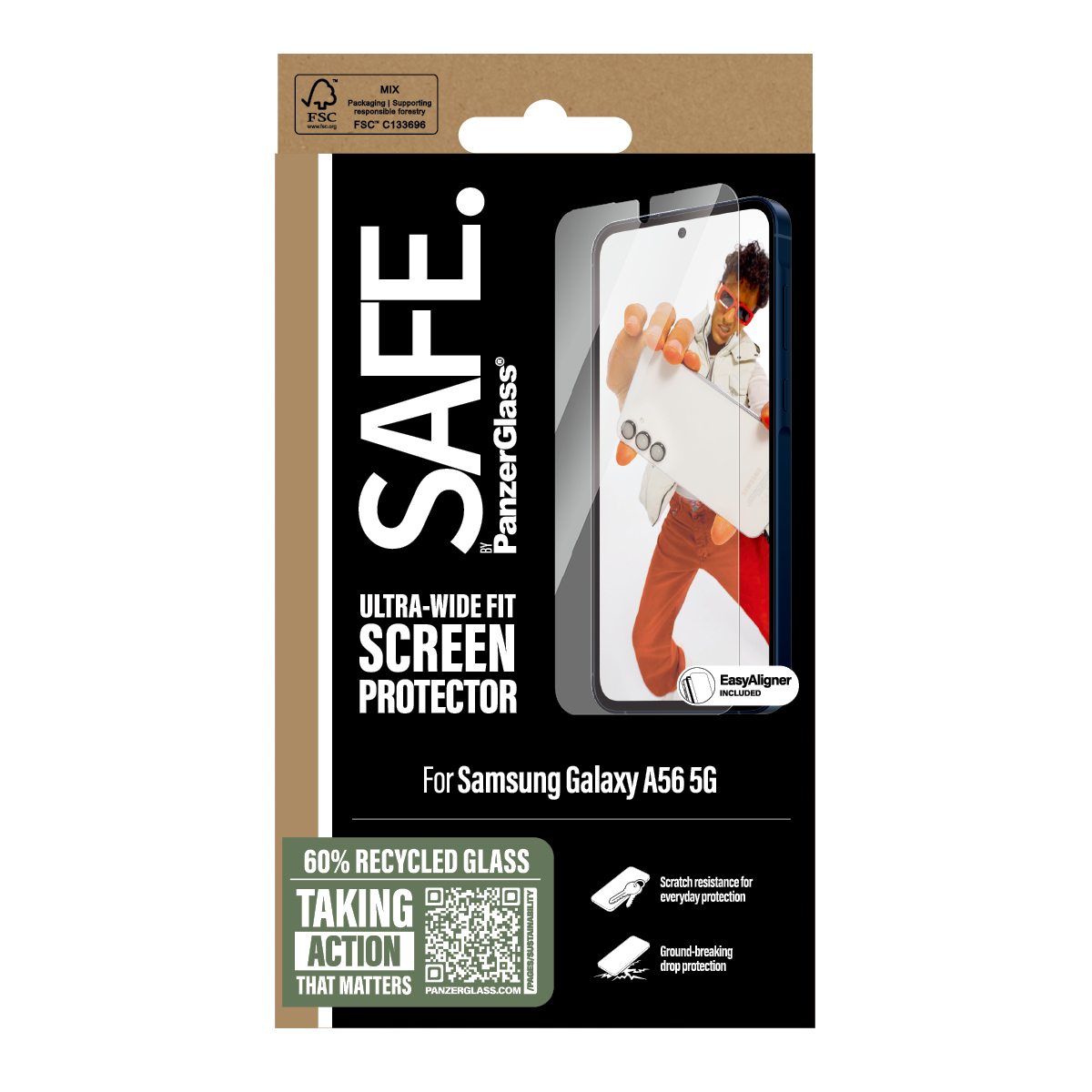 SAFE BY PANZERGLASS SCREEN PROTECTOR SAMSUNG NEW A55 5G ULT