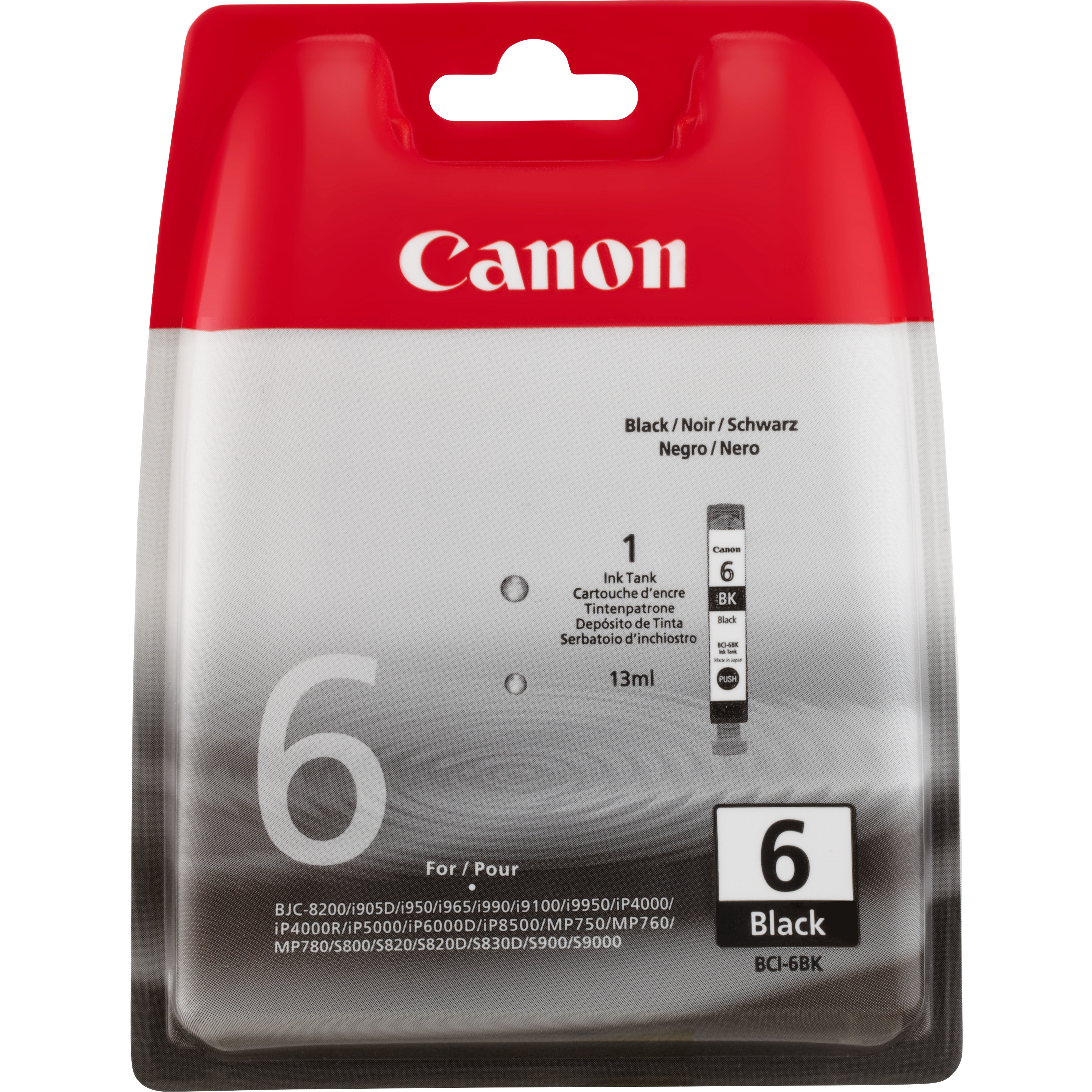 CANON BCI-6B Tinte schwarz Standardkapazität 13ml 1er-Pack