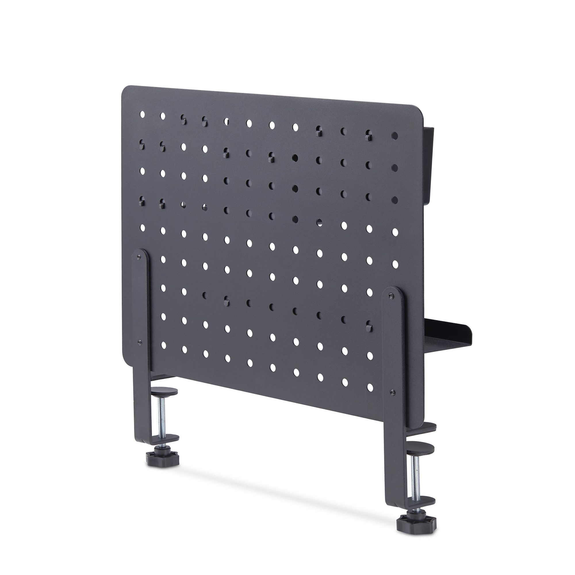 CLAMP-ON PEGBOARD ORGANIZER WITH ACCESSORIES STEEL BLACK