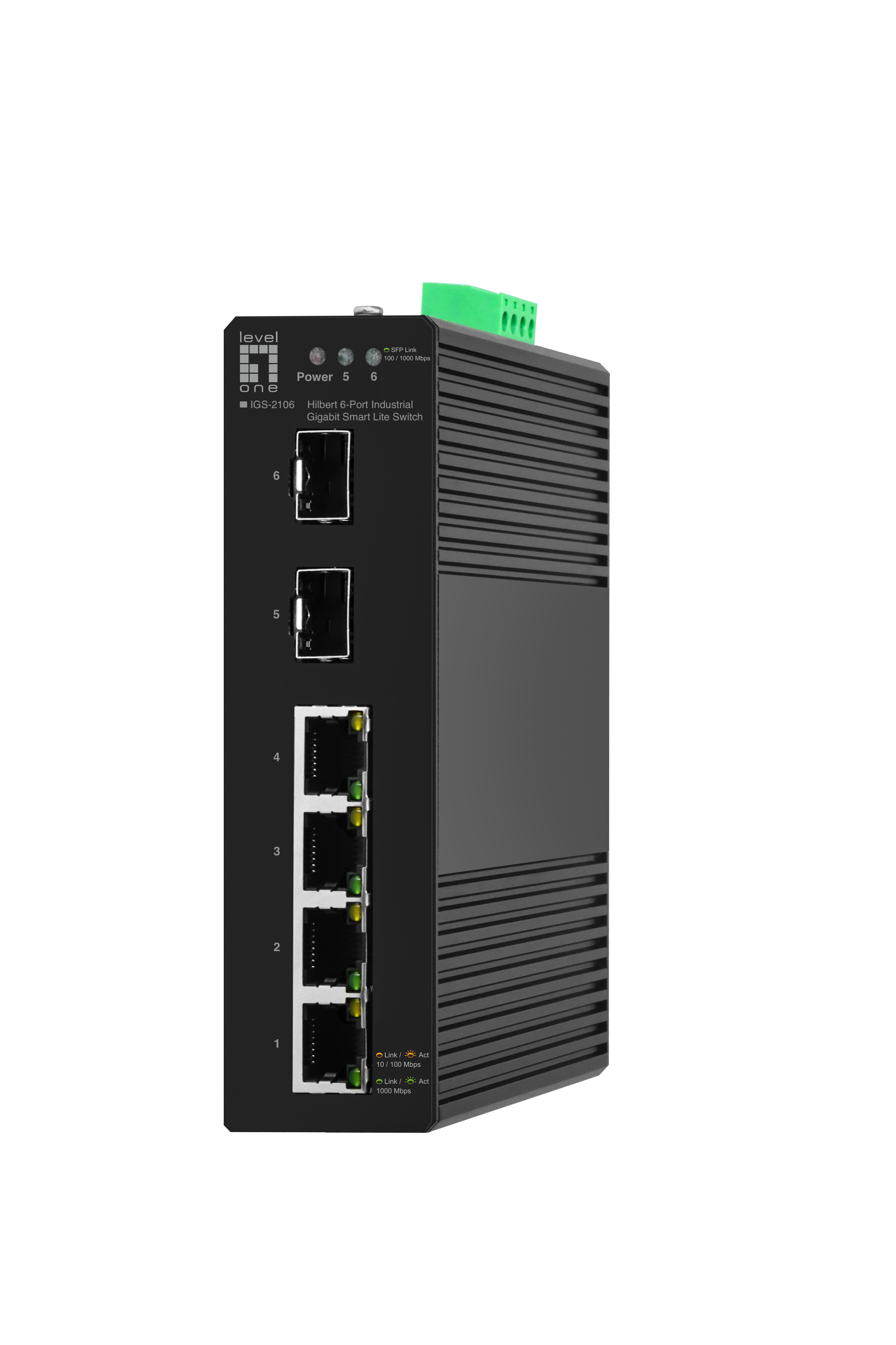 LevelOne Industr.Switch 4xGE/2xSFP/IP30 Hilbert SL managed