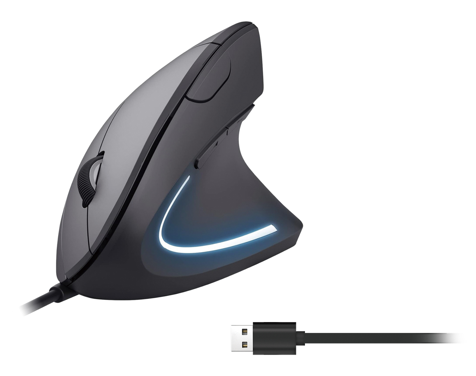Equip Ergonomische Maus USB-A Stecker 1.80m Rechts schwarz