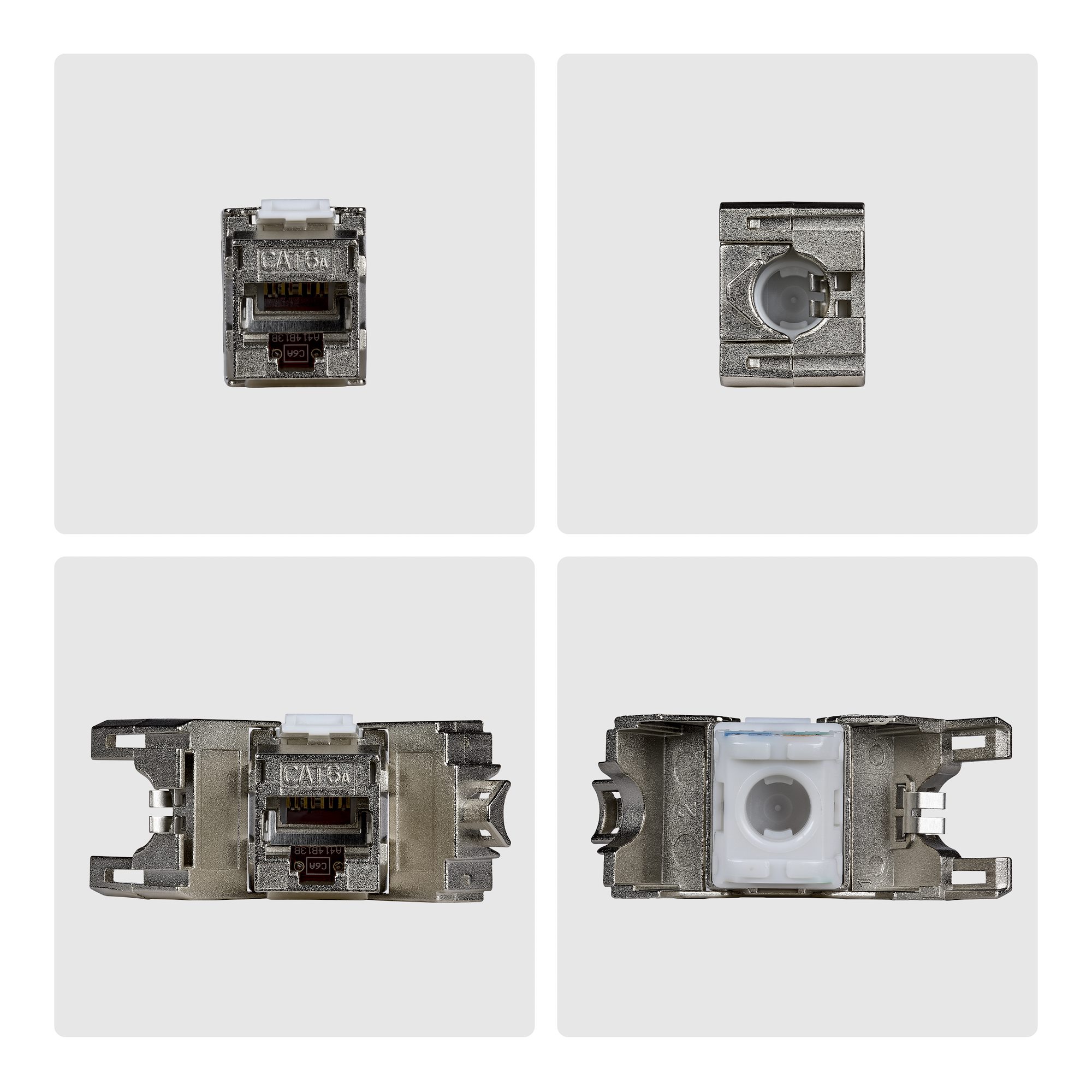CAT6A KEYSTONE JACK 10-PACK 10-PACK180-DEGREE/TOOLLESS/SHIEL