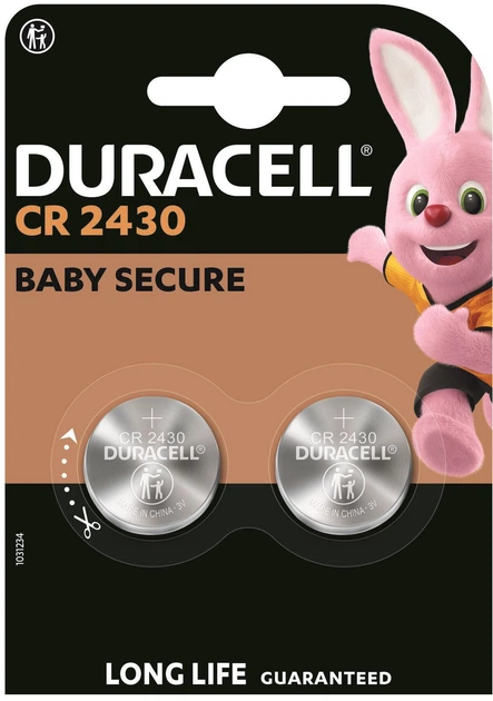 DURACELL Knopfzellen CR2430 Lithium 3,0 V, 2 St.