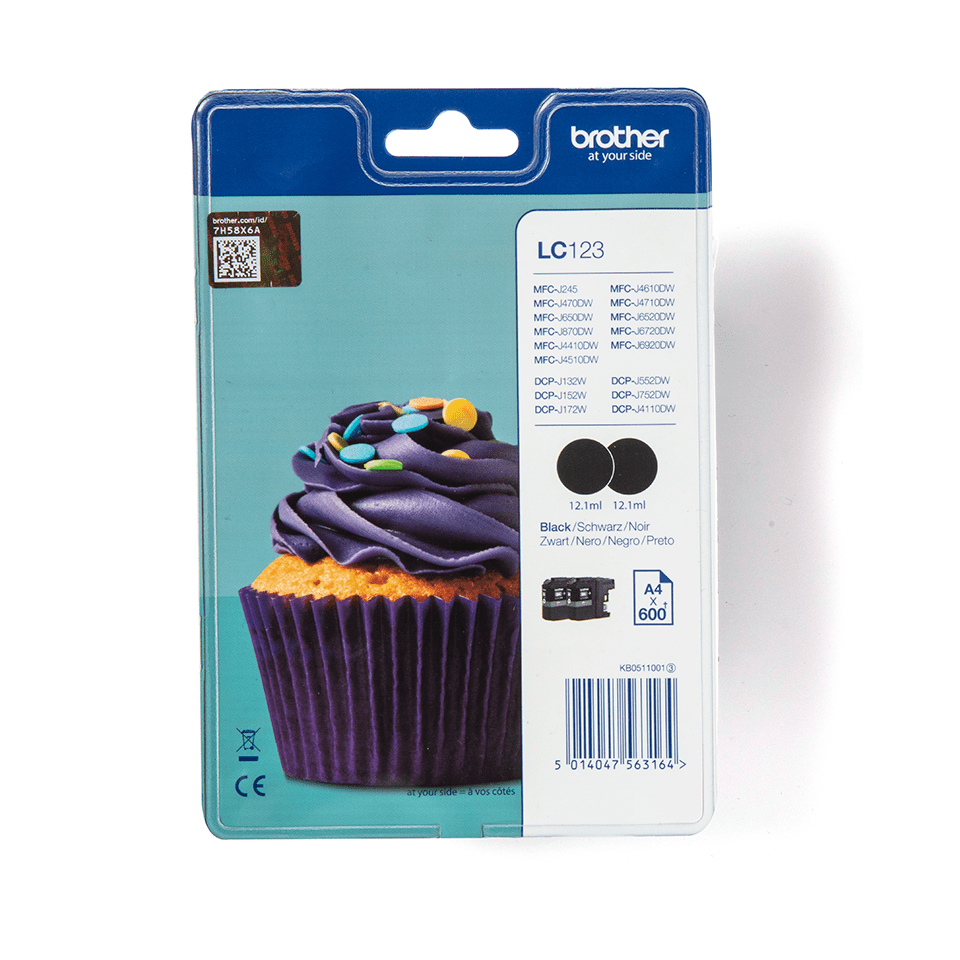 brother LC-123BK schwarz Druckerpatronen, 2er-Set
