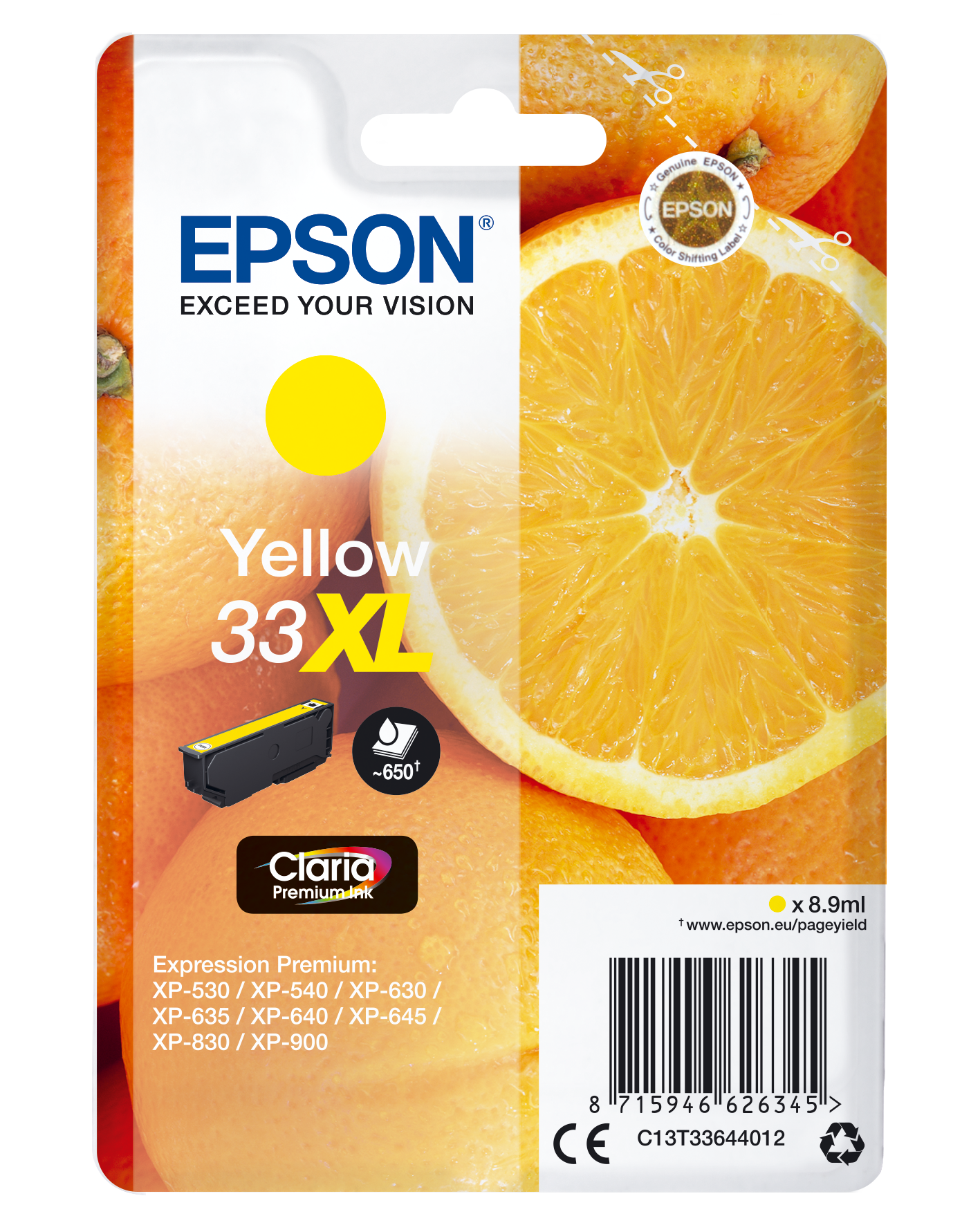 EPSON 33XL / T3364XL (Orangen) gelb Druckerpatrone