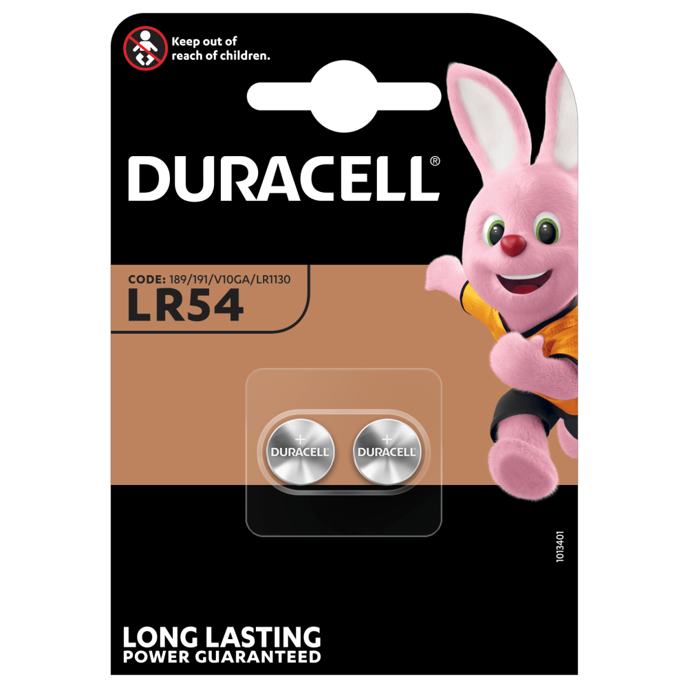 DURACELL Knopfzellen LR54 Alkali-Mangan 1,5 V, 2 St.