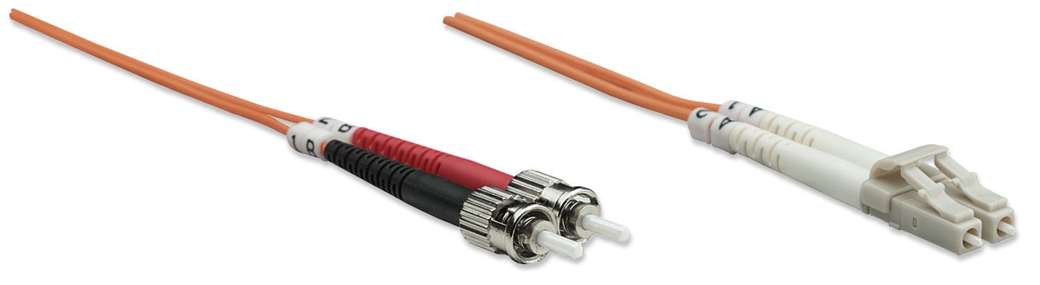 INTELLINET LWL Anschlusskabel LC/ST 2m Multimode OM2 orange
