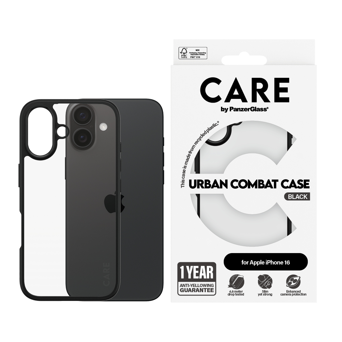 CARE BY PANZERGLASS CASE FLAGSHIP URBAN COMBAT IPHONE 16