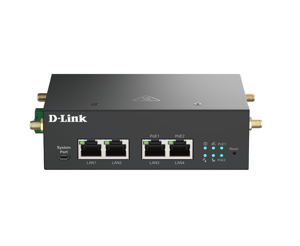 D-LINK DWM-314-GP/E Industrial 5G Multi-connect PoE Modem Dual SIM 2x 10/100/1000 Ethernet LAN 2x 10/100/1000 Ethernet PoE LAN