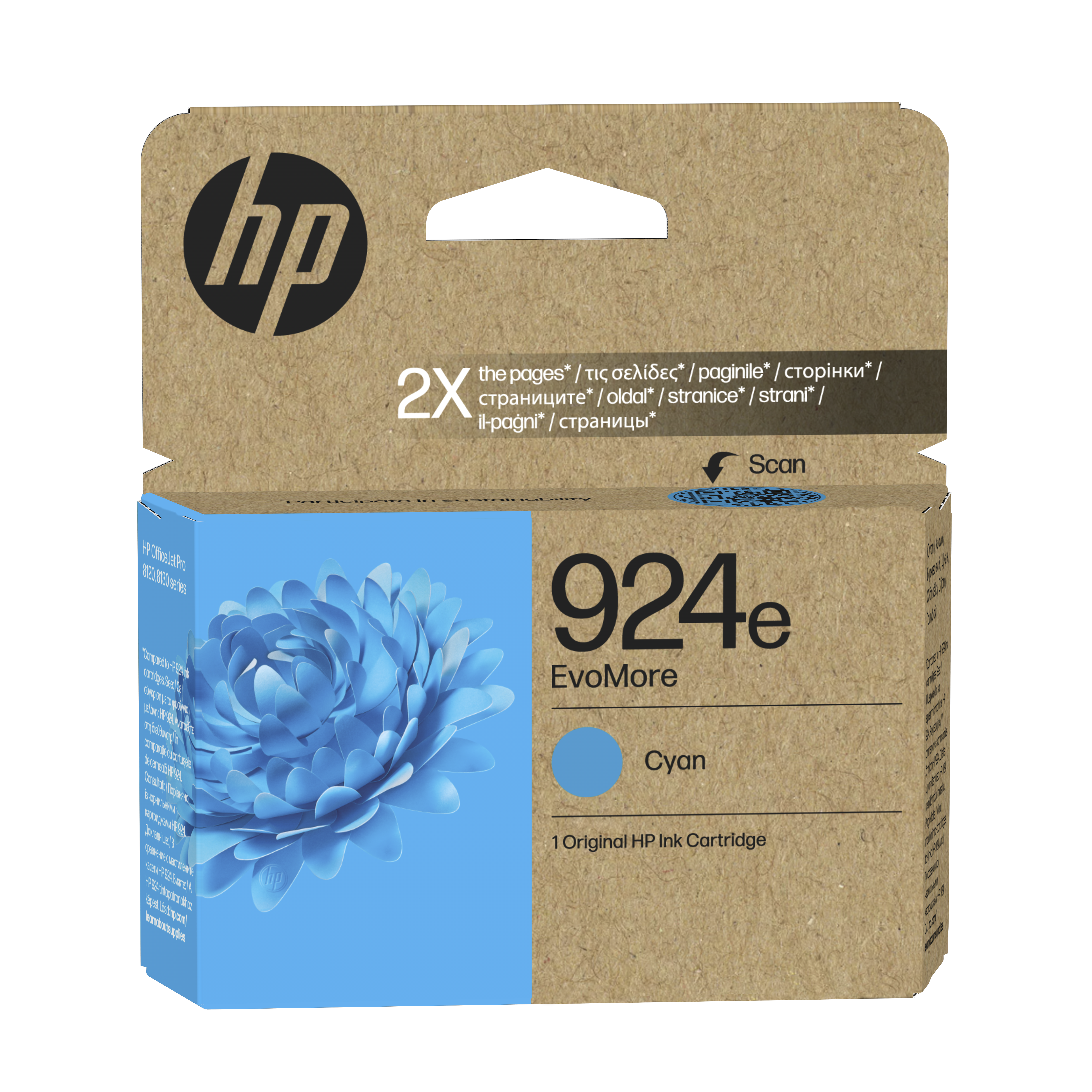 HP 924e(4K0U7NE) cyan Druckerpatrone