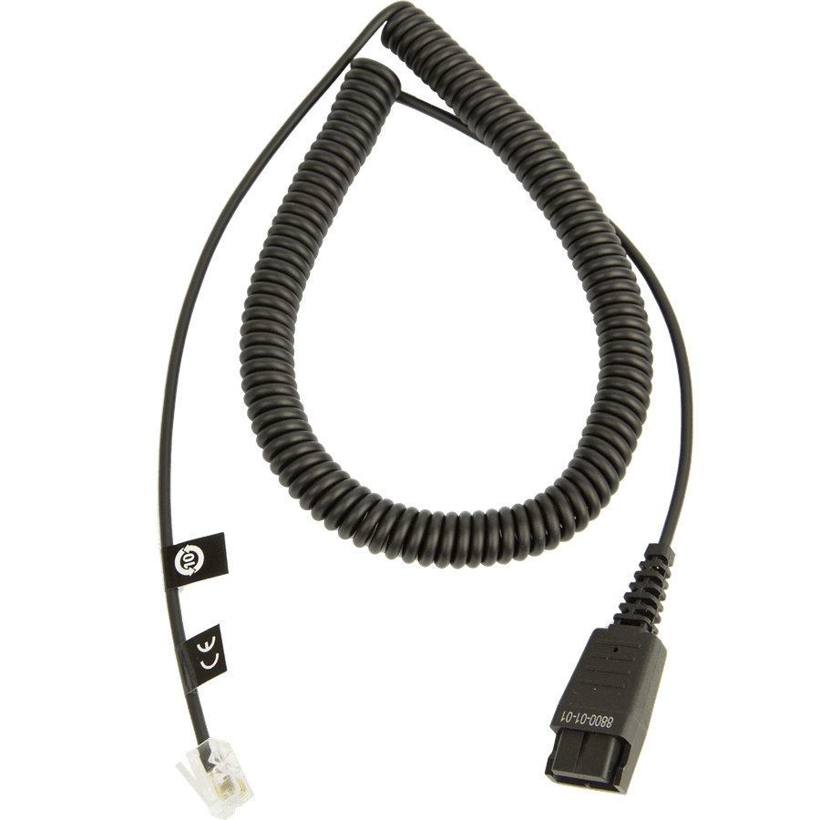 Jabra Anschlusskabel QD auf RJ10, spiral, 0,5-2m