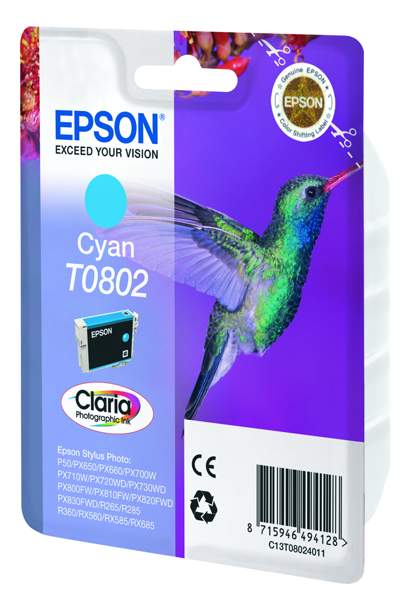 EPSON T0802 (Kolibri) cyan Druckerpatrone