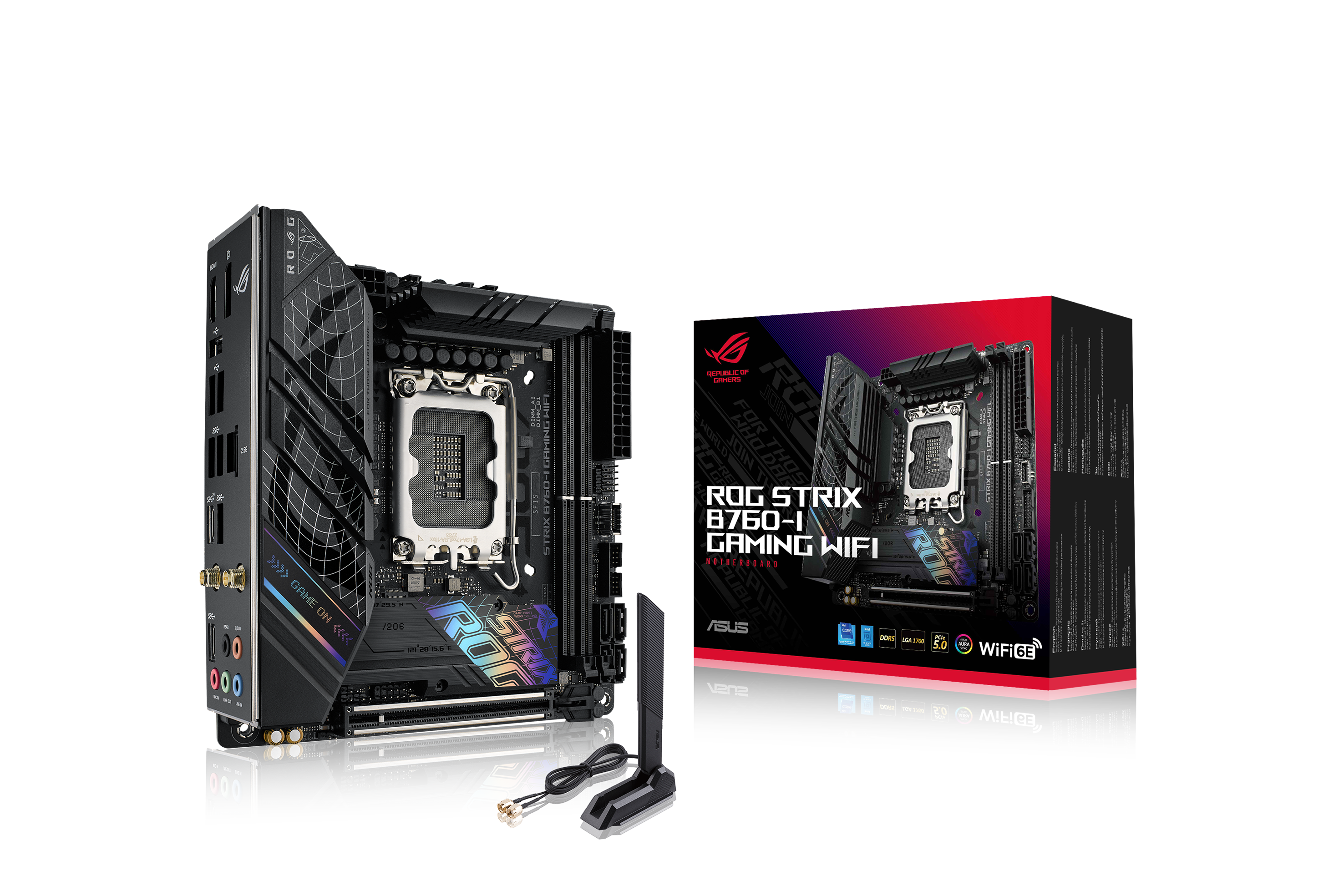 ASUS ROG STRIX B760-I GAMING WIFI (INTEL,1700,DDR5,mITX)
