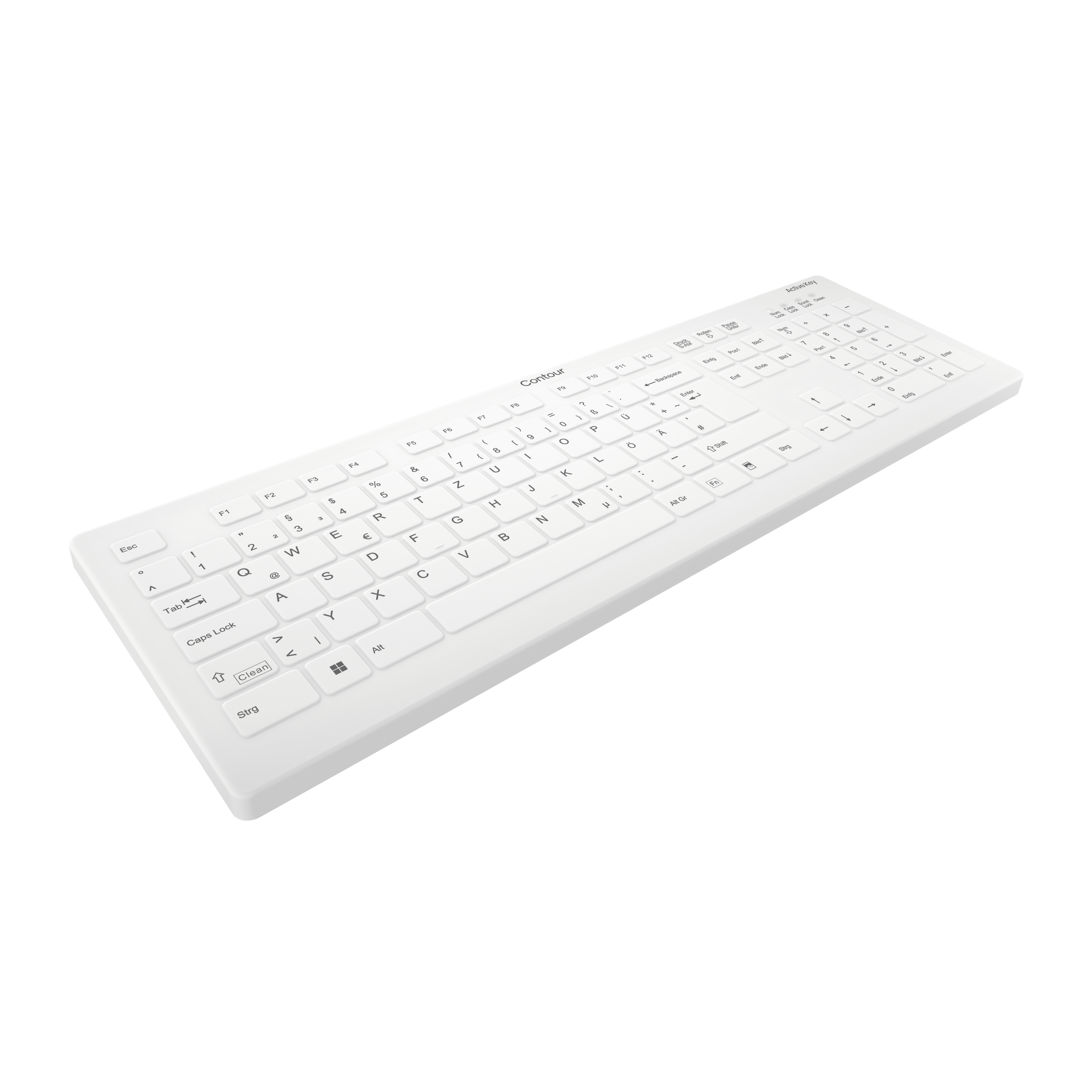 CHERRY AK-C8112 Medical Keyboard Hygiene-Tastatur kabellos weiß