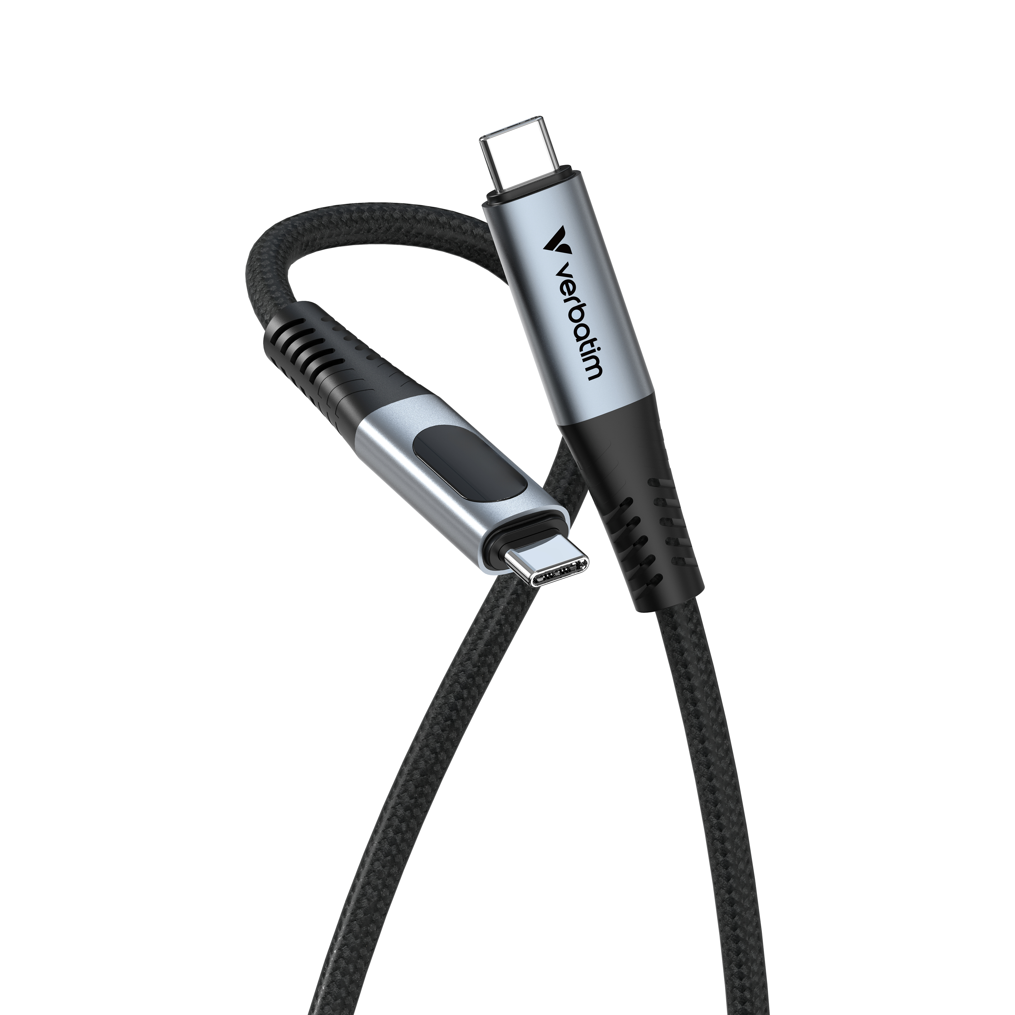 verbatim Sync & Charge mit Display Ladekabel schwarz, Kabellänge: 1,2 m, 100 W
