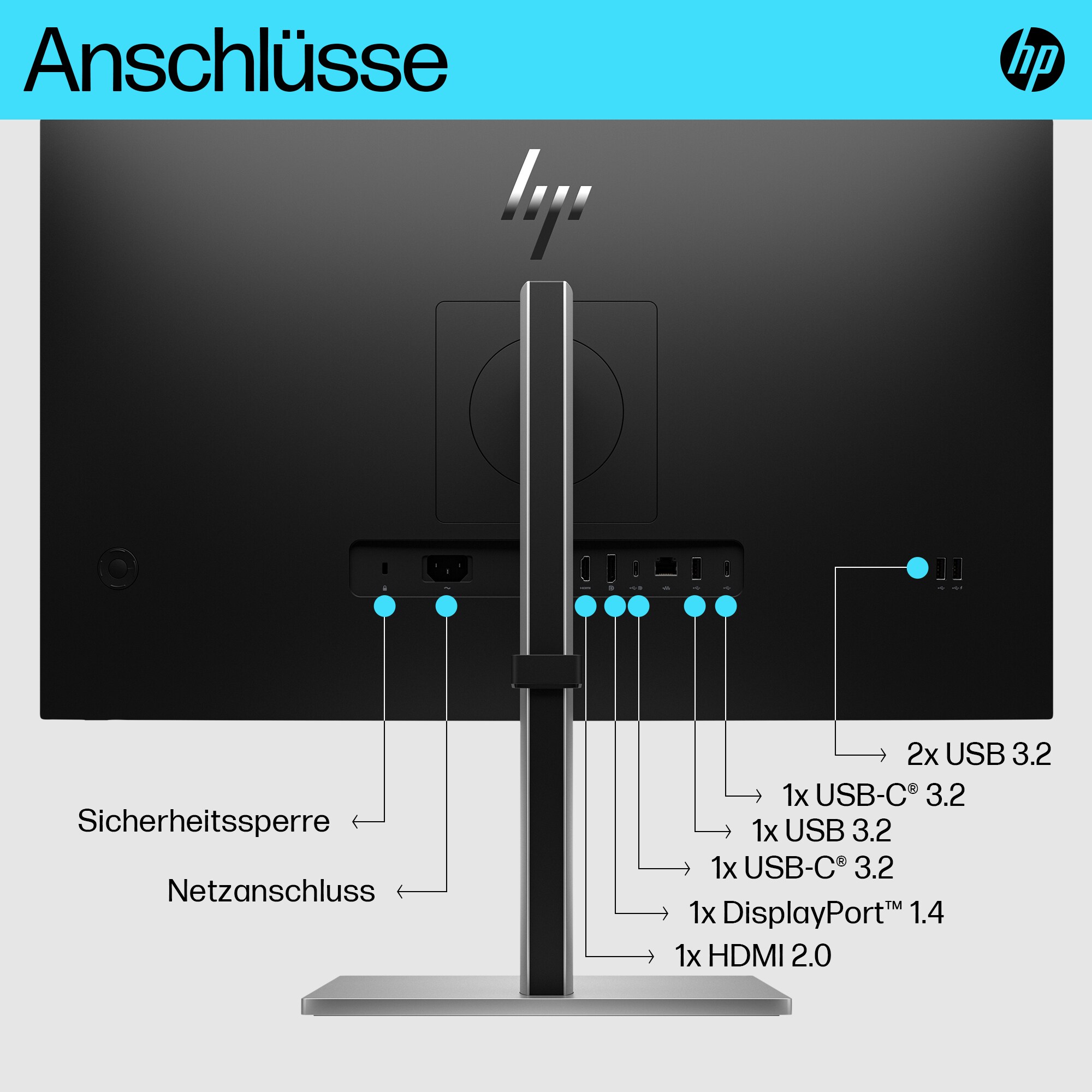 HP E27k G5 68,58cm 27Zoll 4K USB-C Monitore 27 3840x2160 16:9 HDMI DP 3y (EU)