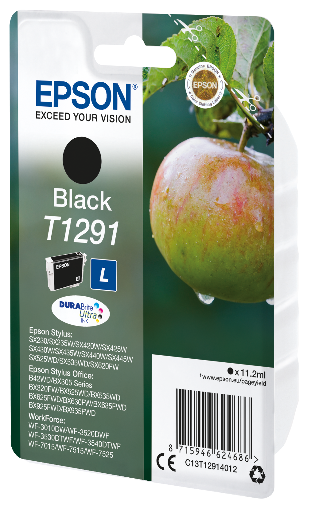 EPSON T1291L (Apfel) schwarz Druckerpatrone