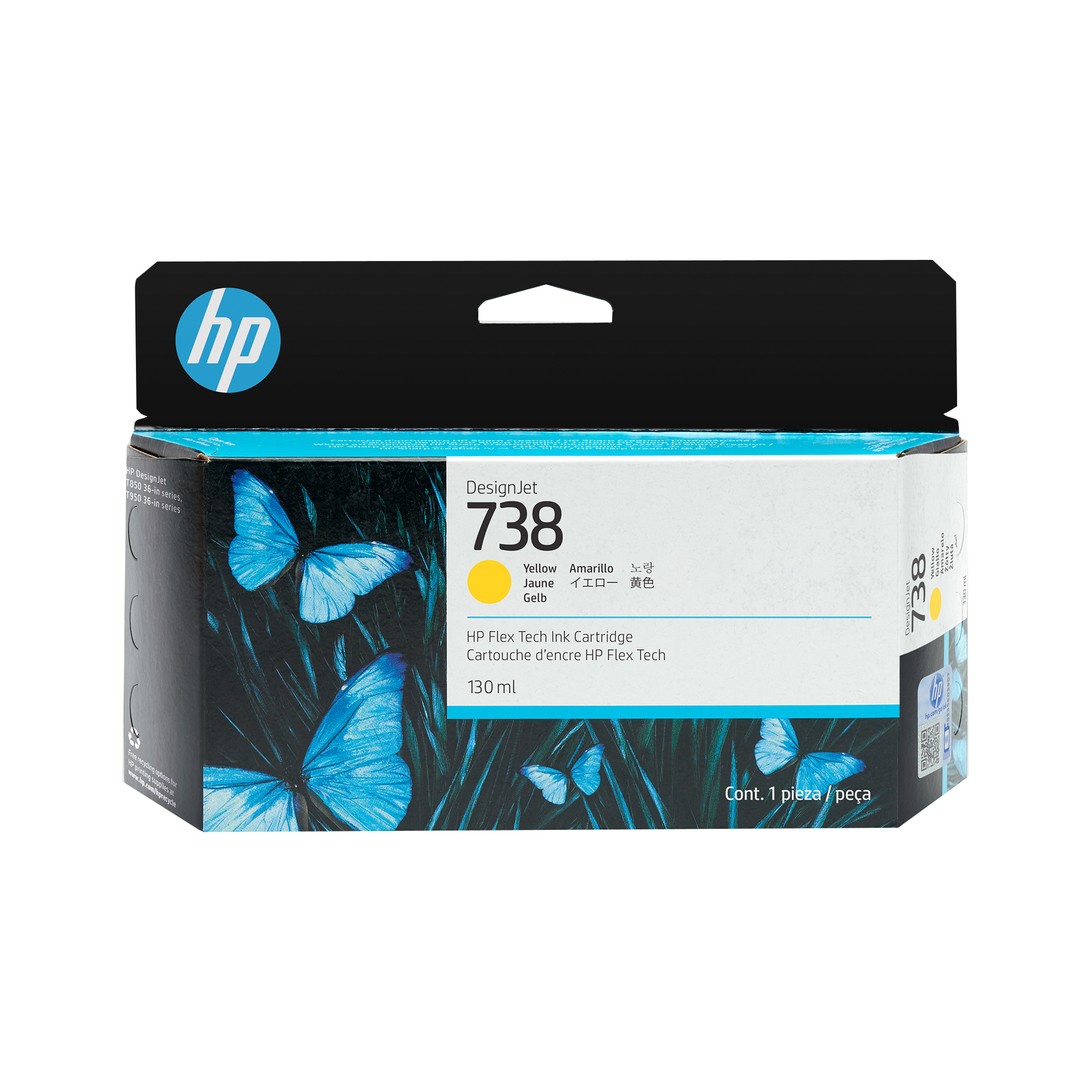 HP 738(498N7A) gelb Druckerpatrone