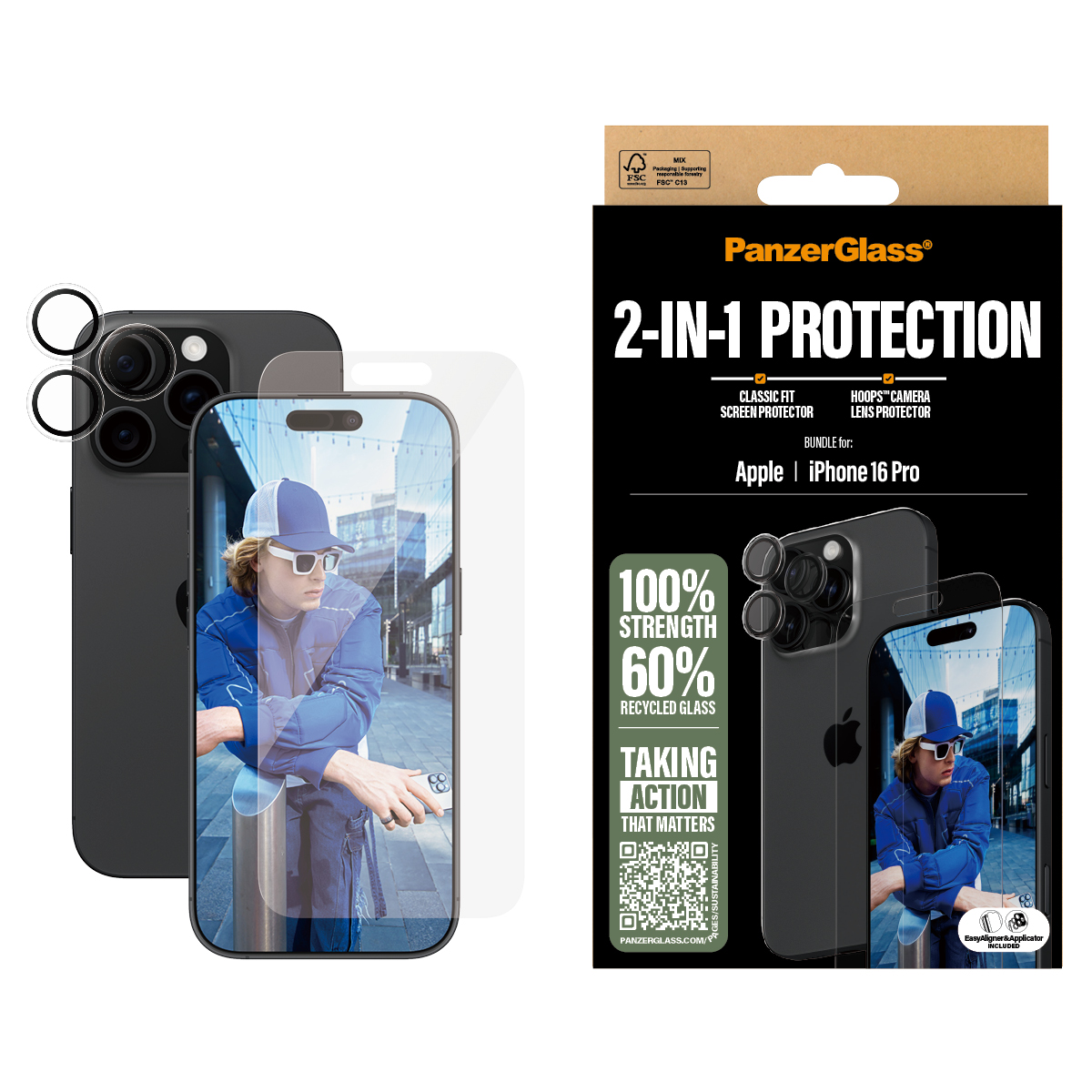 PANZERGLASS 2-IN-1 BUNDLE IPHONE 16 PRO