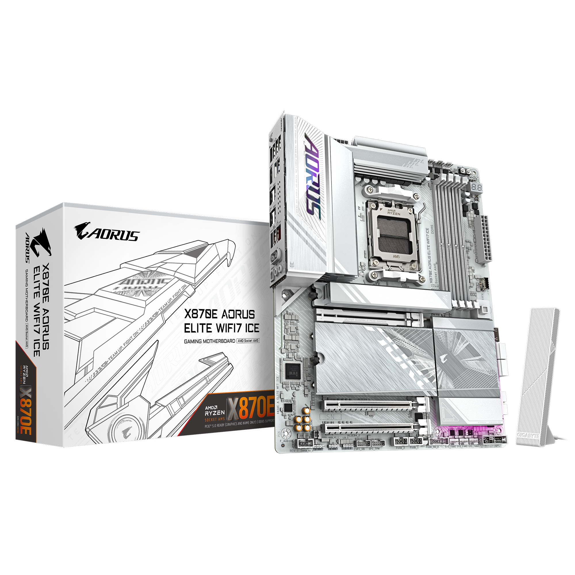 GIGABYTE X870E A ELITE WF7 ICE AM5 4xDDR5 4xM.2 4xSATA