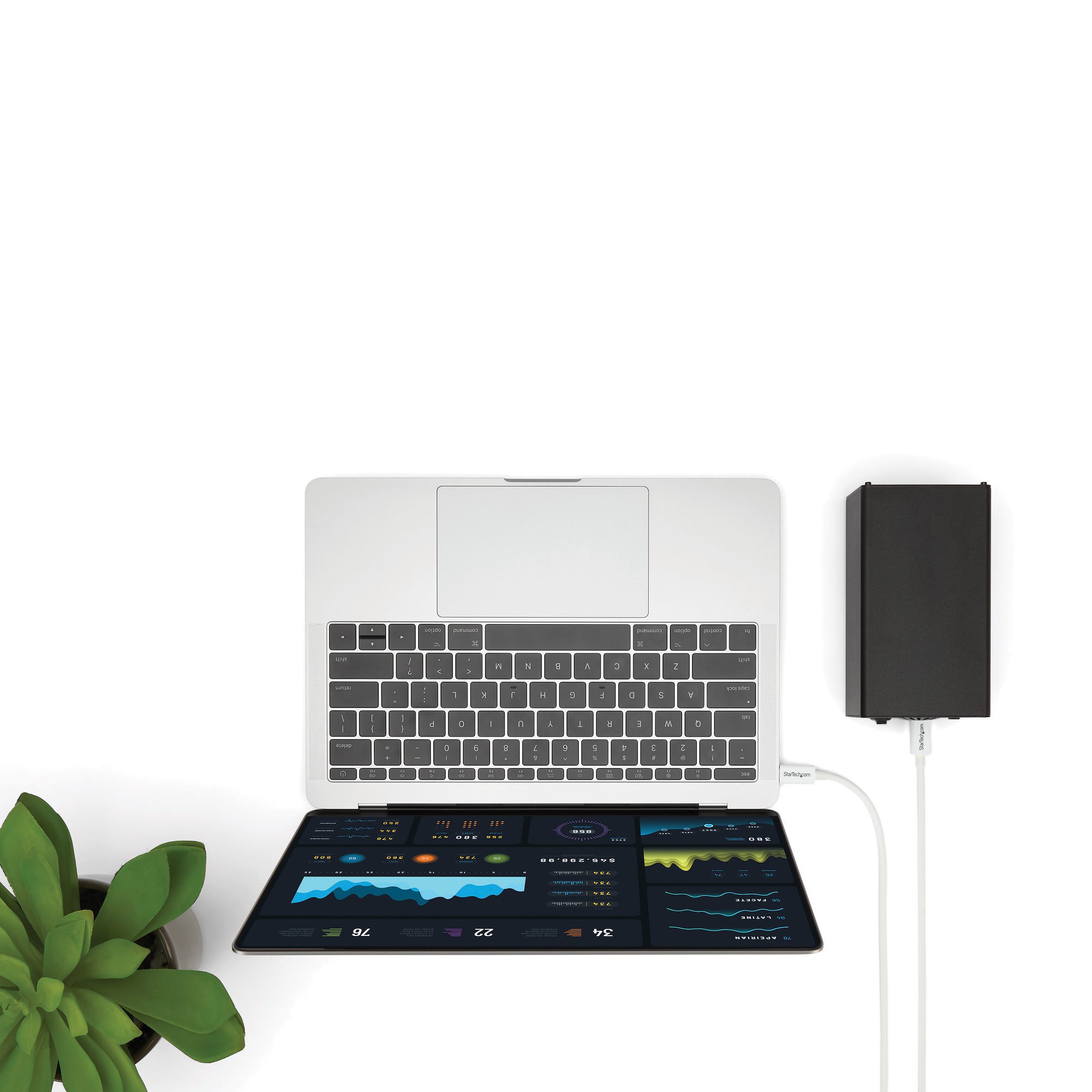 STARTECH.COM Thunderbolt 3 Kabel - 20Gbit/s - 2m - Weiss - 4K 60Hz - Passiv - Thunderbolt Kabel - USB Typ C Lader