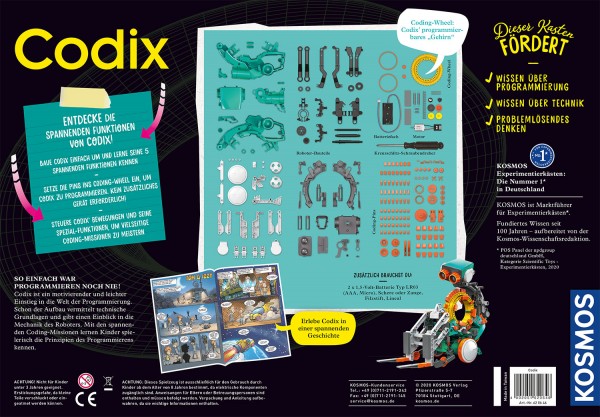 Codix - Dein mechanischer Coding-Roboter, Experimentierkasten
