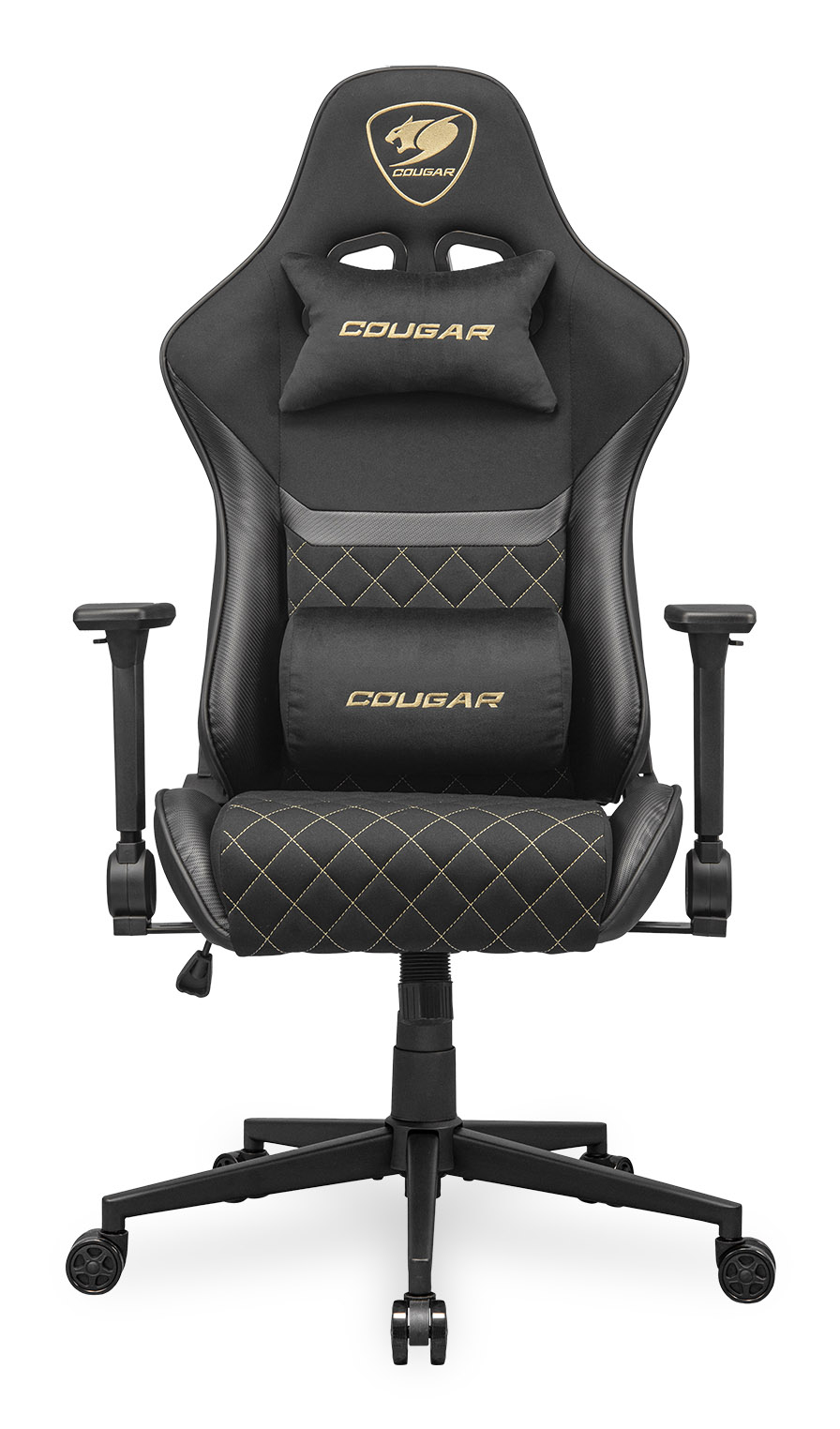 COUGAR Gaming-Stuhl Armor One V2 Gold F, PVC/Stoff, Schwarz