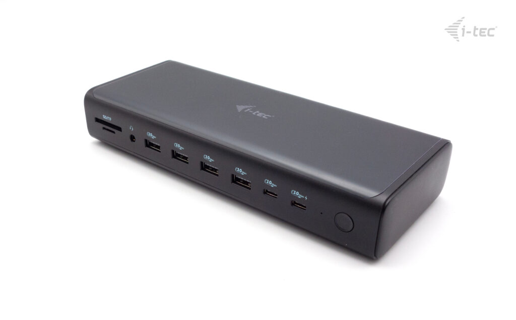 I-TEC Universal 6x 4K Display DS 6x4K 2xDP 2xHDMI 2xUSB-C 1xGLAN 2xUSB-C Gen.2 4xUSB 3.2 1xAudio/Mic Jack 1xSD/microSD Cr PD 140W KL