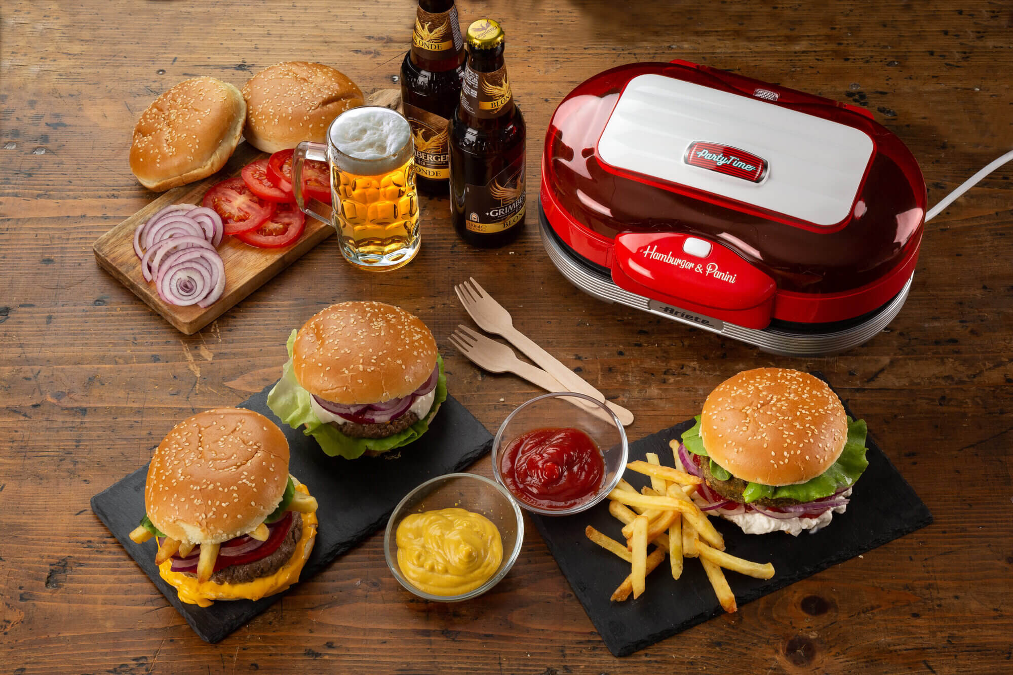 Hamburger-Grill Party Time, Elektro-Grillplatte