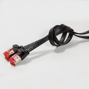 Logilink Flachpatchkabel 2xRJ45 U/FTP Cat6A 5.00m schwarz
