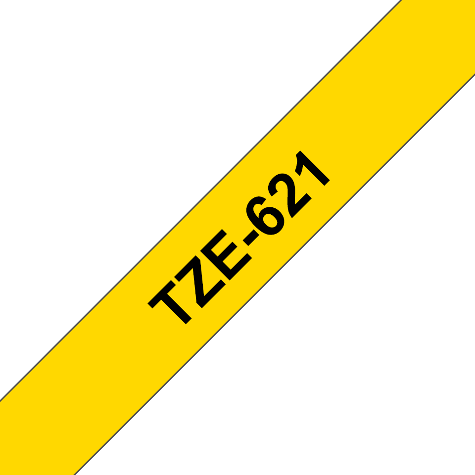 TZE-621 LAMINATED TAPE 9MM 8M BLACK ON YELLOW