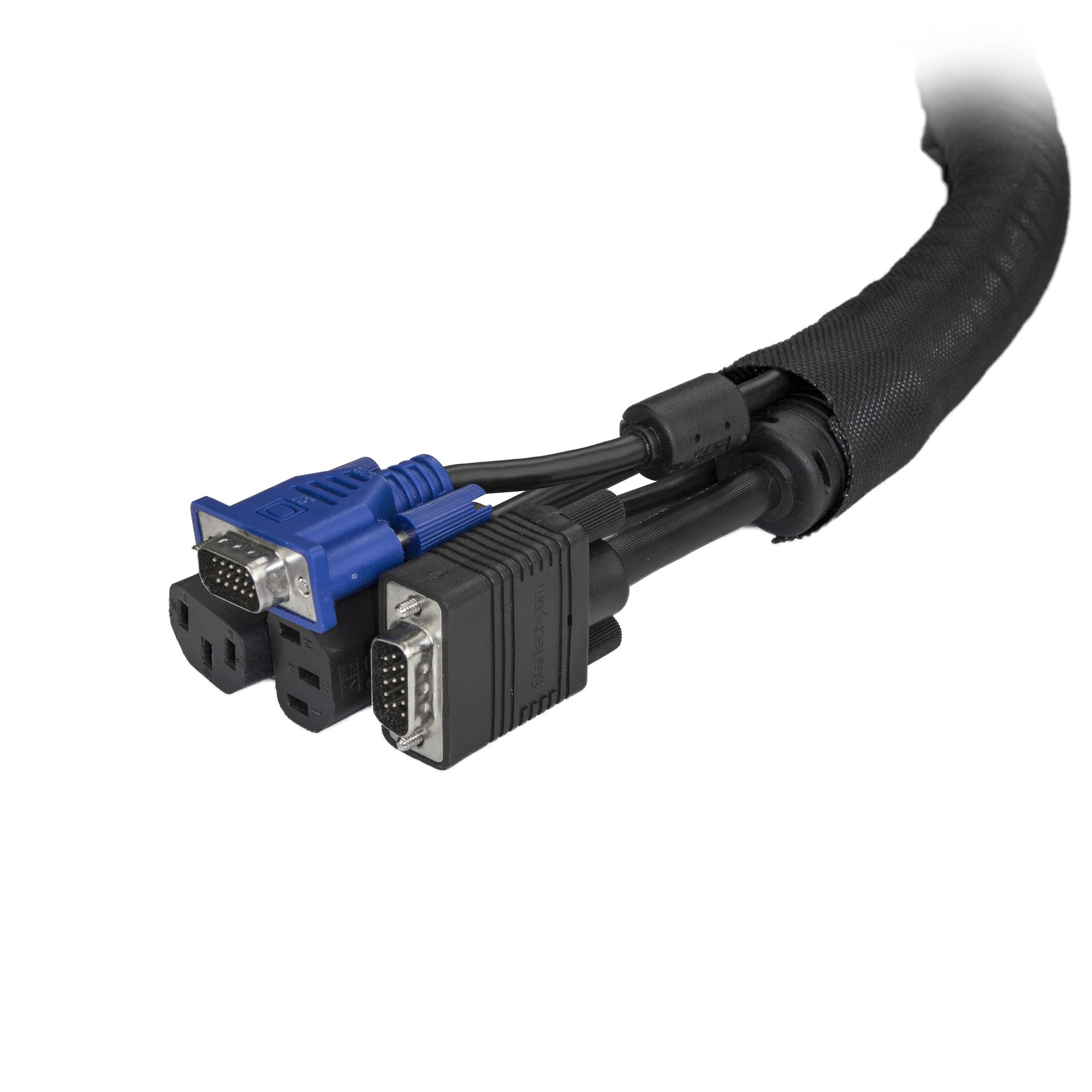 STARTECH.COM Cable Management Sleeve - 2m - Cable Management Tube - Cord Hider - Cable Organizer - Cord Management - Cable Hider